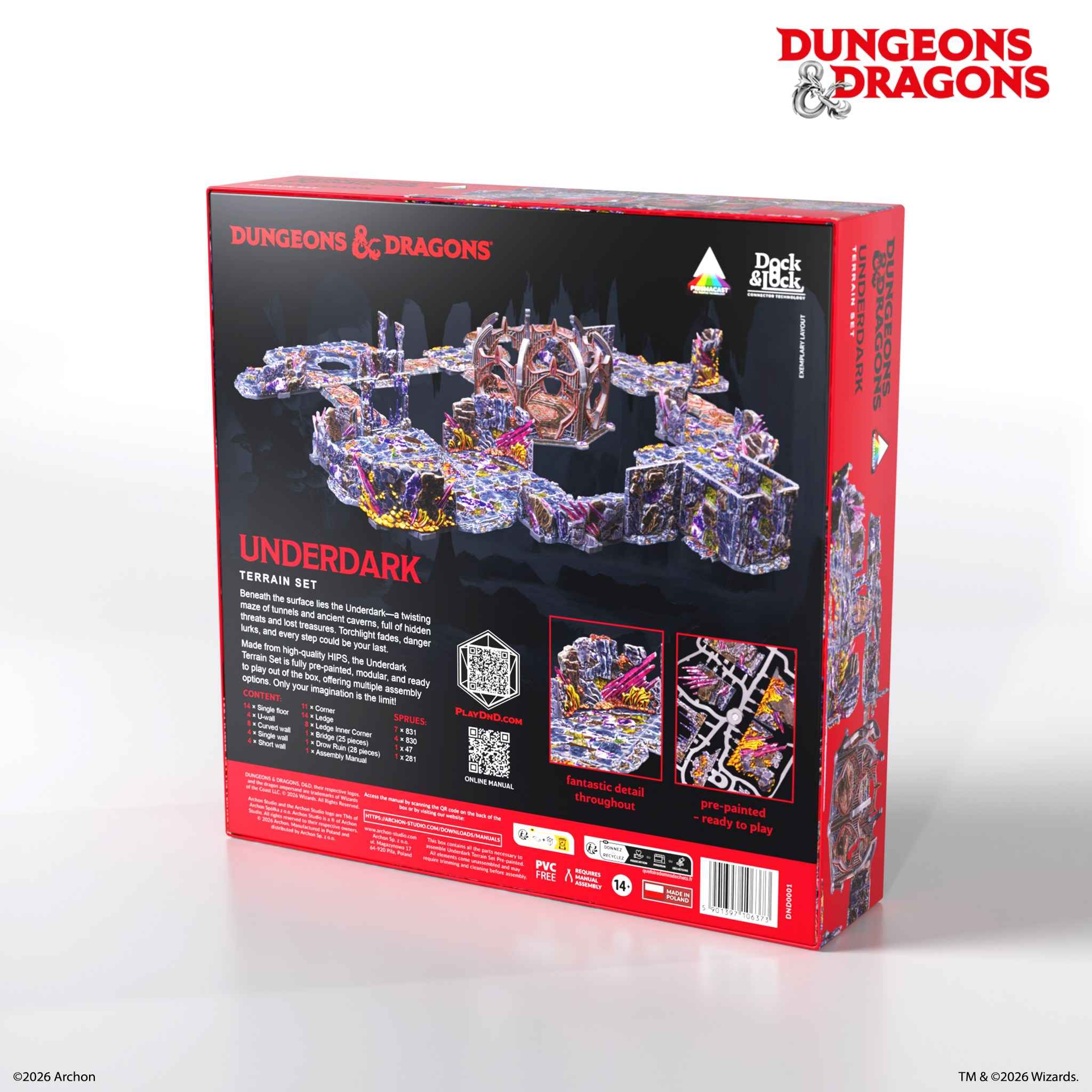 Dungeons & Dragons: Underdark Pre-Painted Terrain Set
