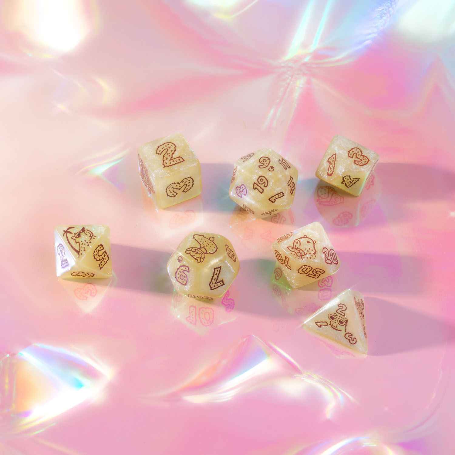Capybara Dice Set: Sleepie