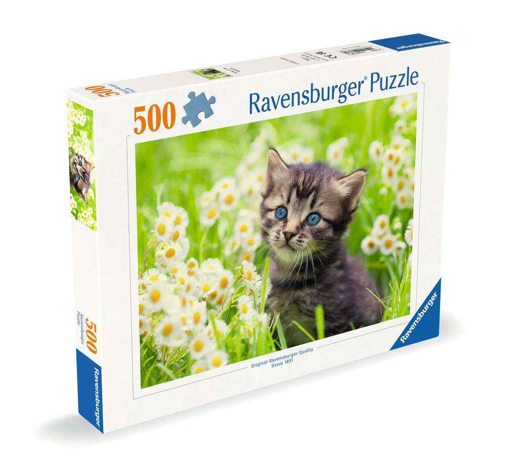 Puzzle: Kätzchen in der Wiese (500 Teile)