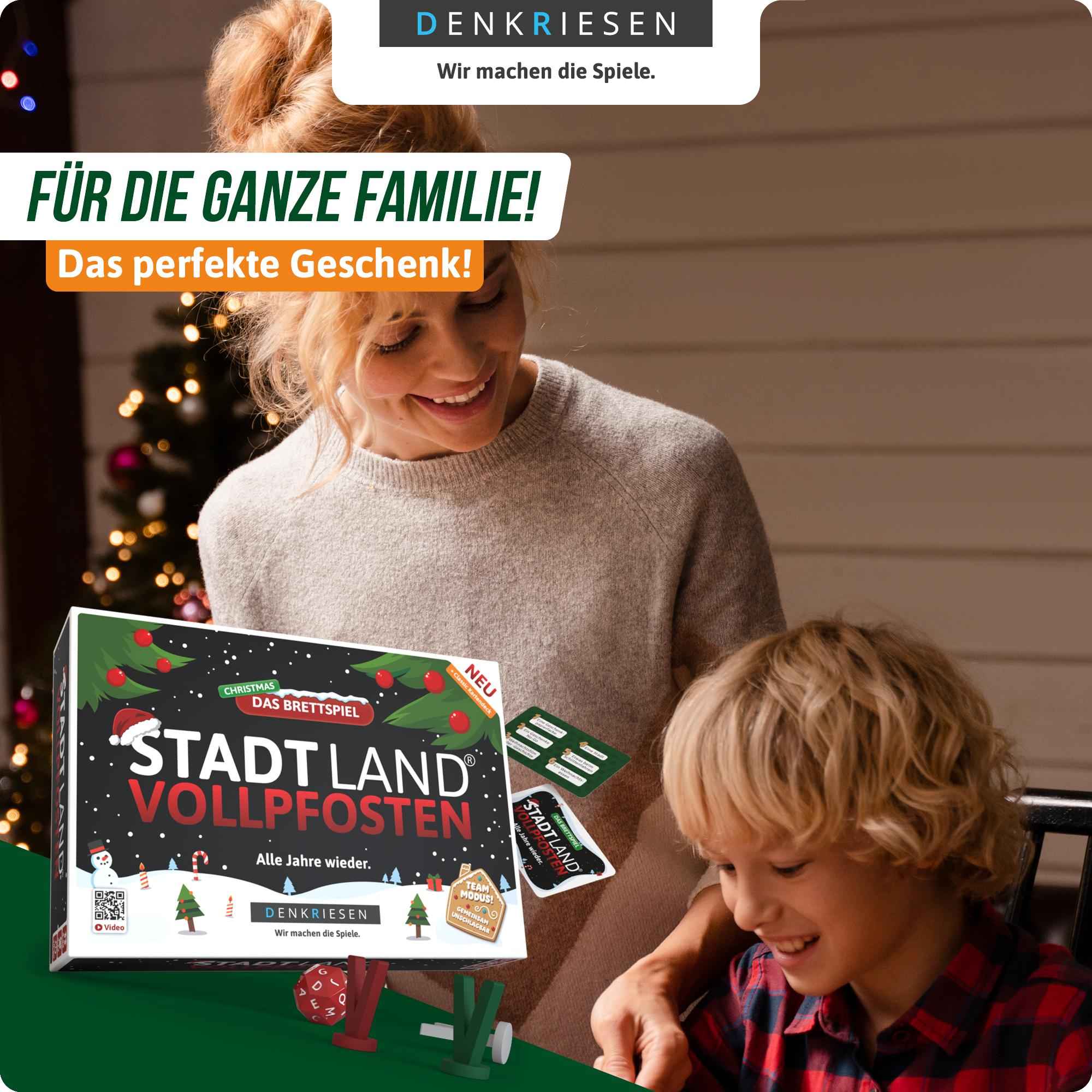 STADT LAND VOLLPFOSTEN – Das Brettspiel Christmas Edition | inkl. Classic Erweiterung