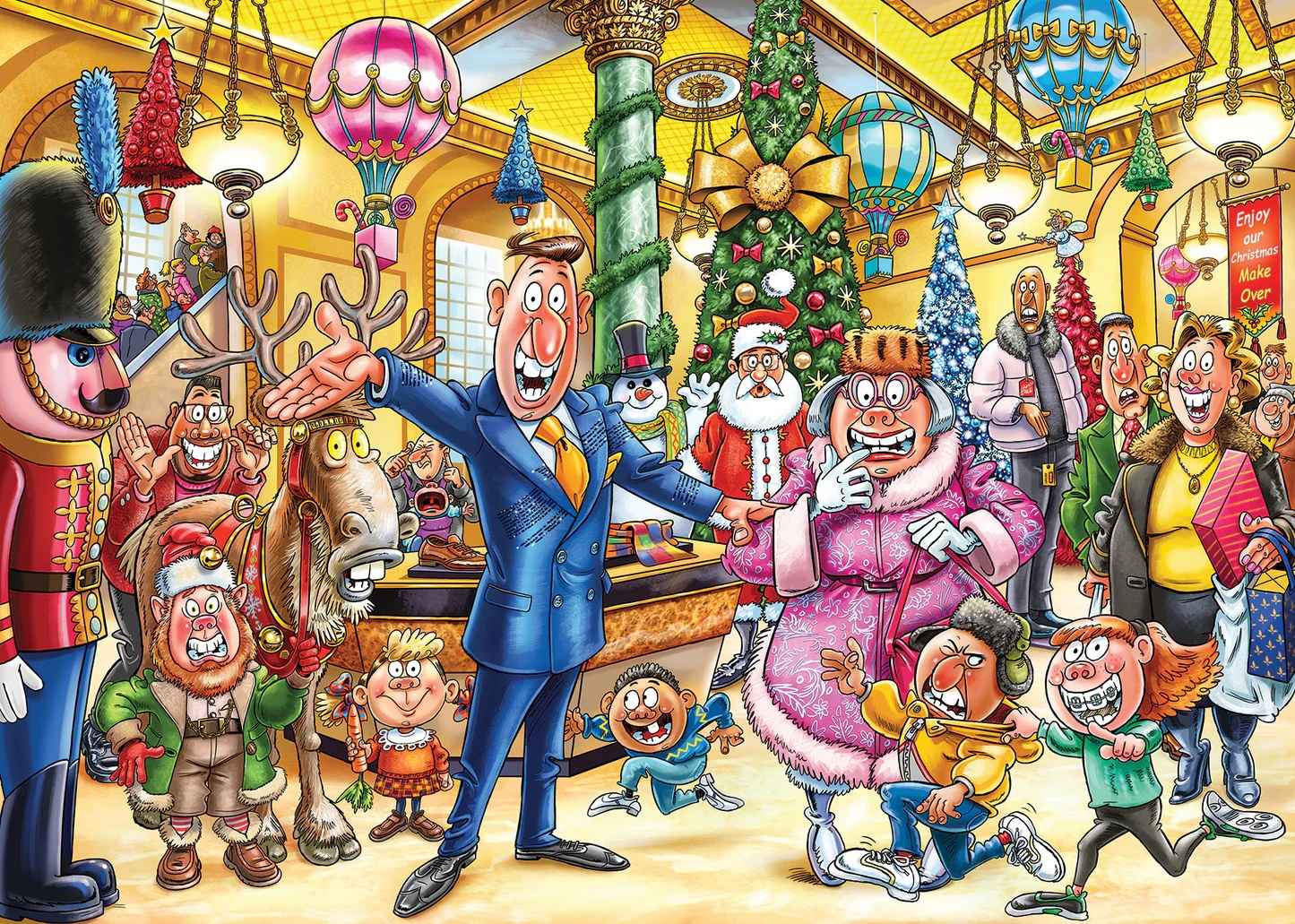 Wasgij Christmas 21– Eine fröhliche Verwandlung (2x 1000 Teile)