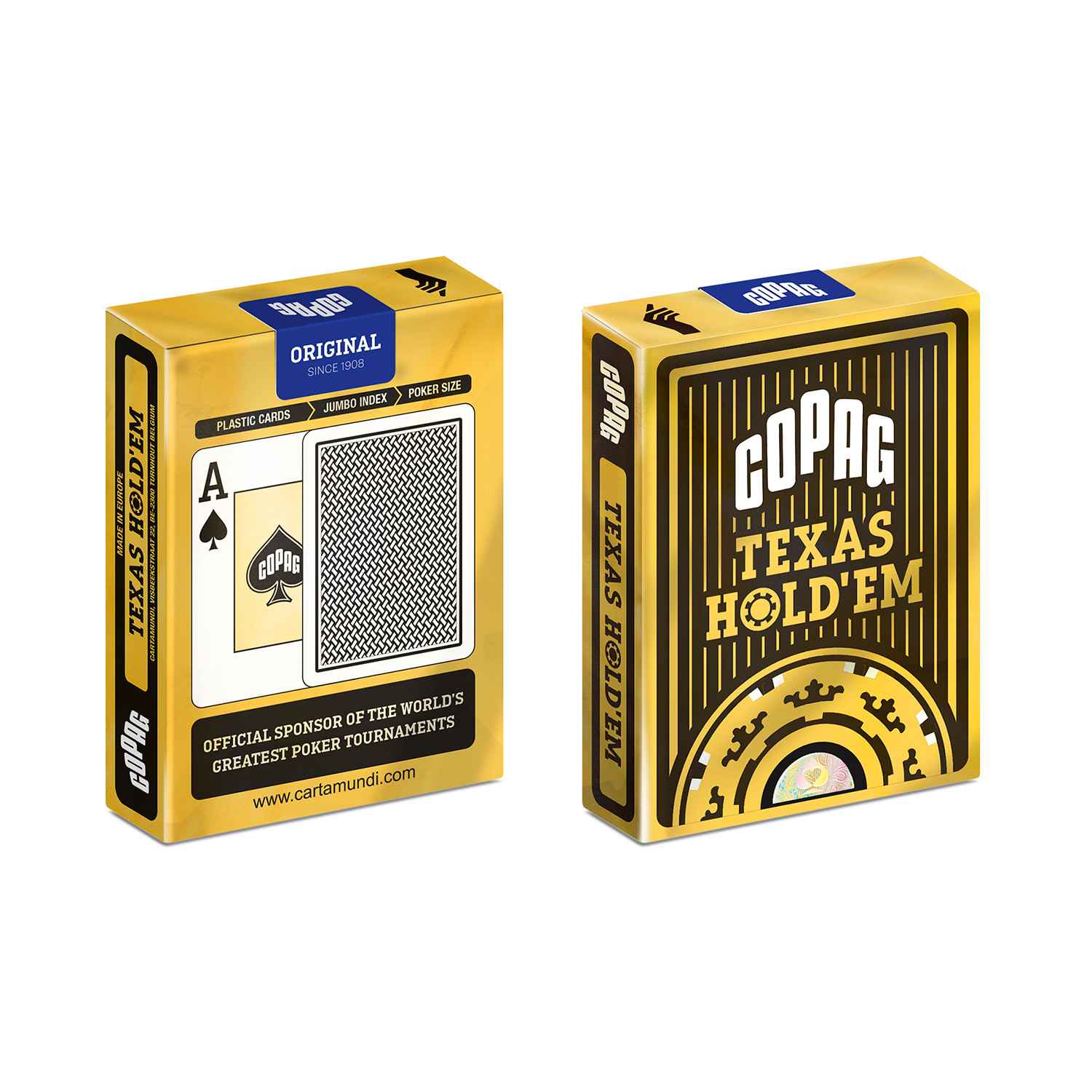 COPAG Texas Hold'em GOLD - Jumbo Face - 2 index - Black