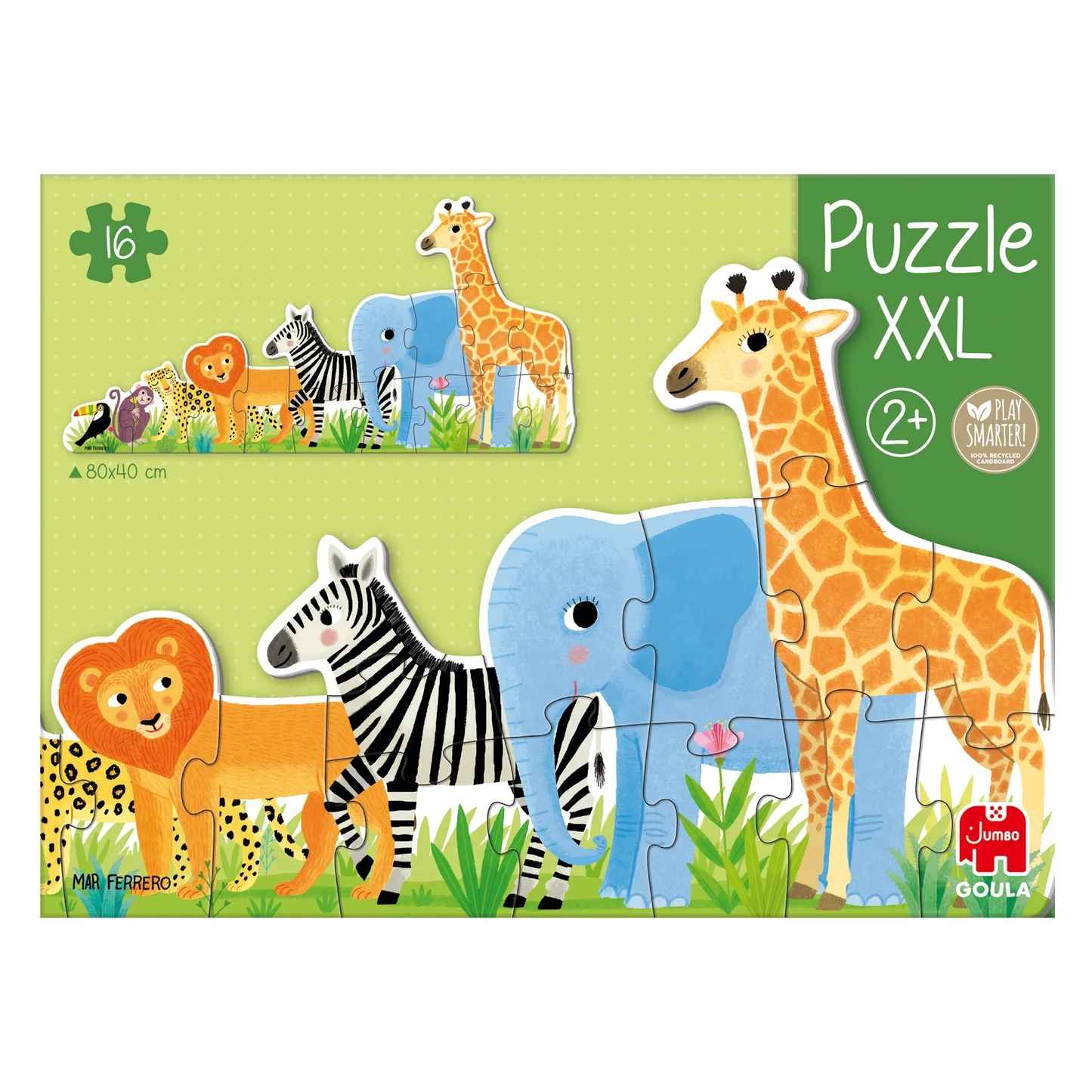 Puzzle: XXL-Puzzle Dschungel, von klein bis groß (16 Teile)