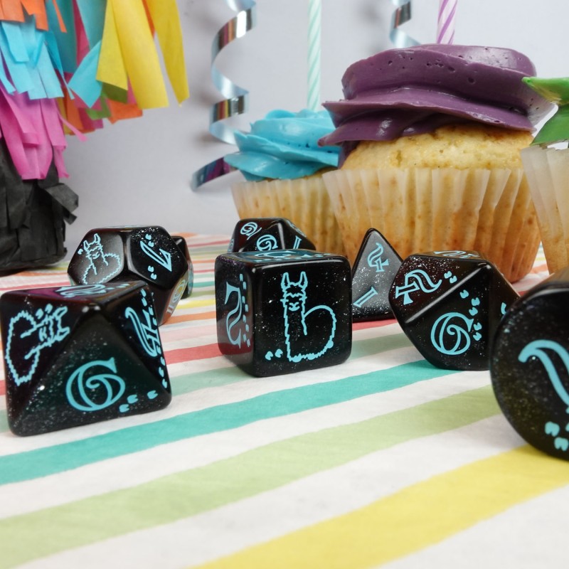 Q-Workshop 20 Years: Llama Dice Set (8)