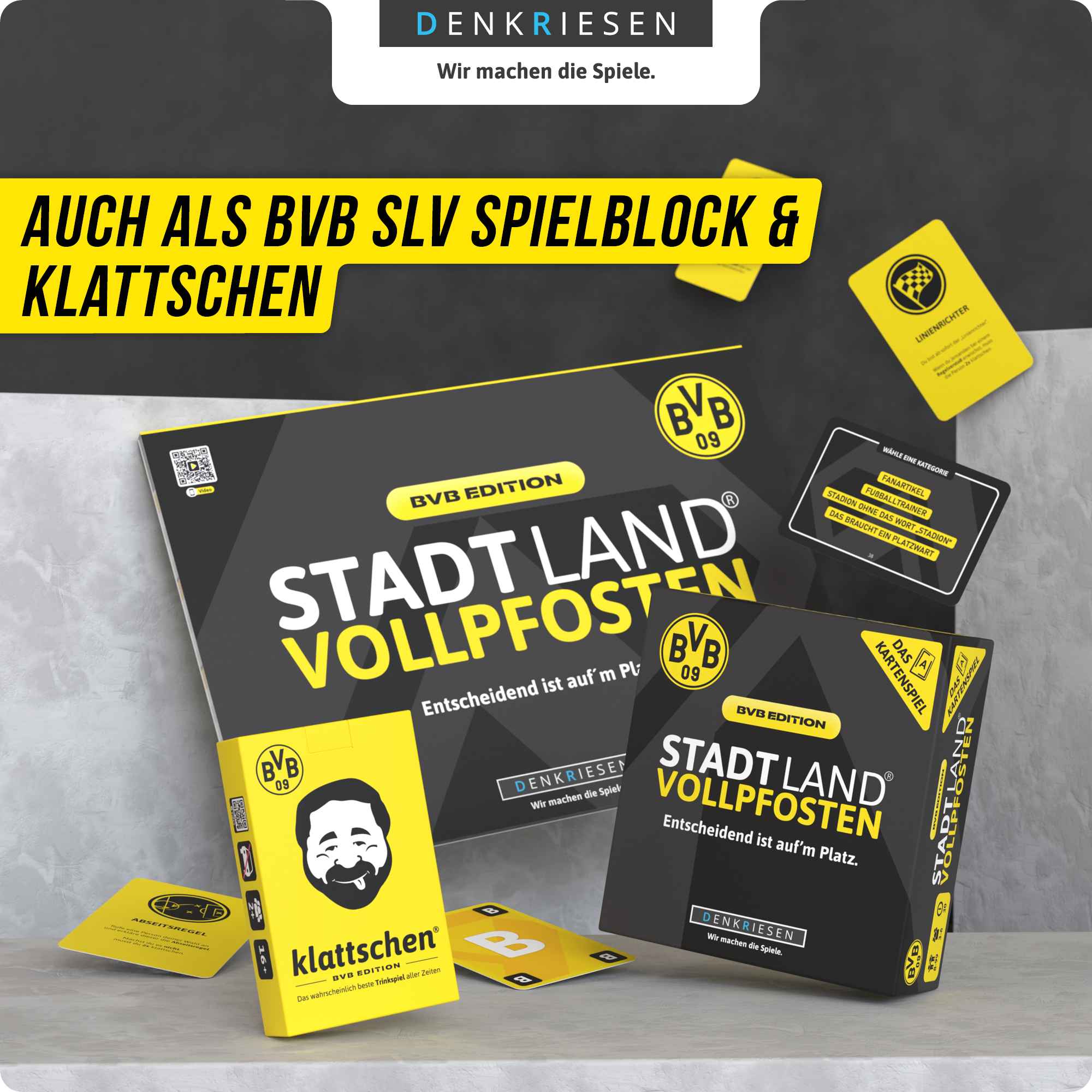 STADT LAND VOLLPFOSTEN – Das Kartenspiel - BVB EDITION