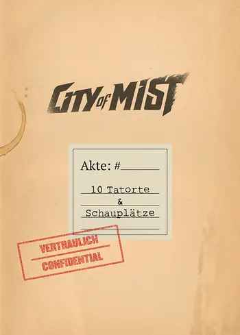 City of Mist: 10 Tatorte und Schauplätz