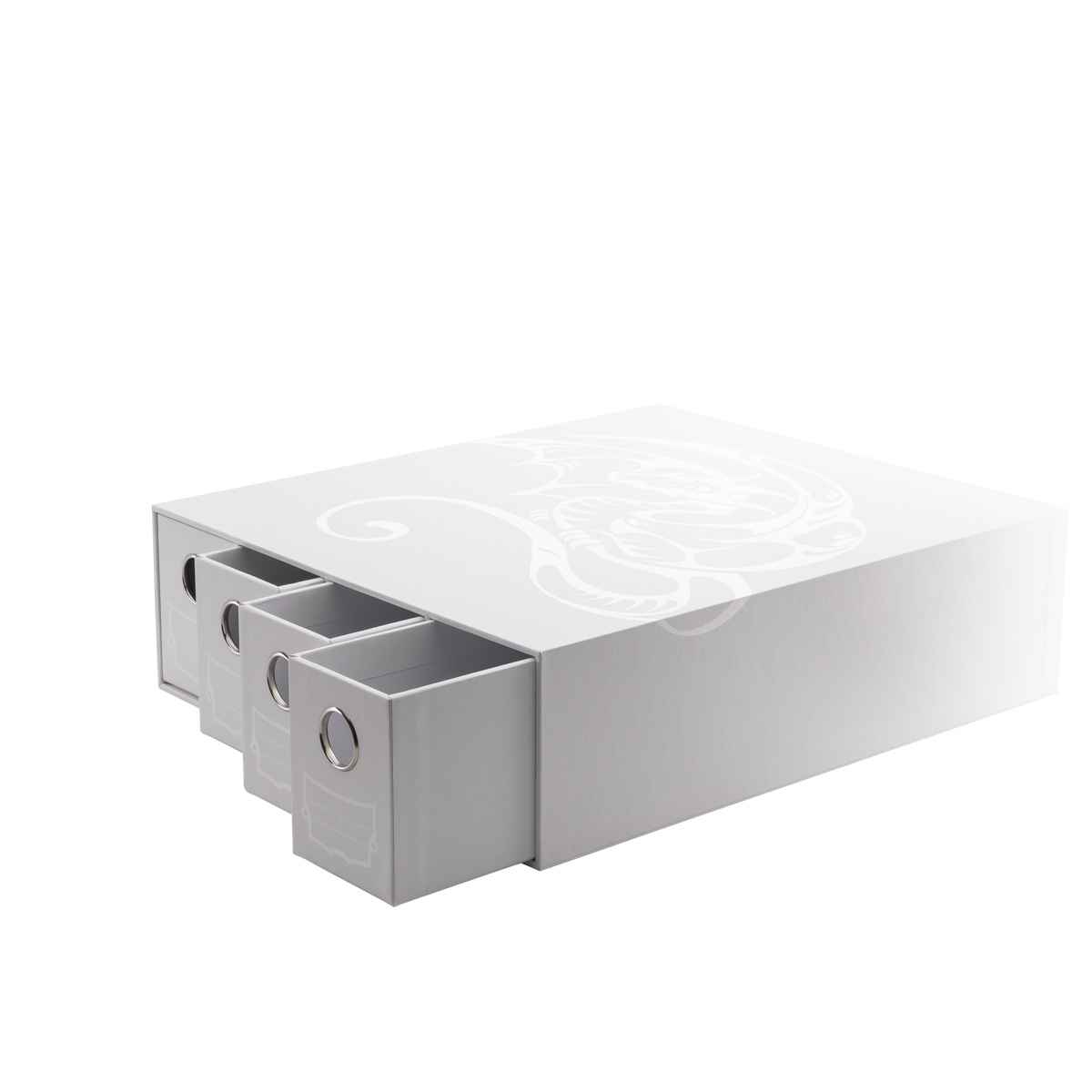 Dragon Shield: Fortress Card Drawers – 4 - Horizontal – White