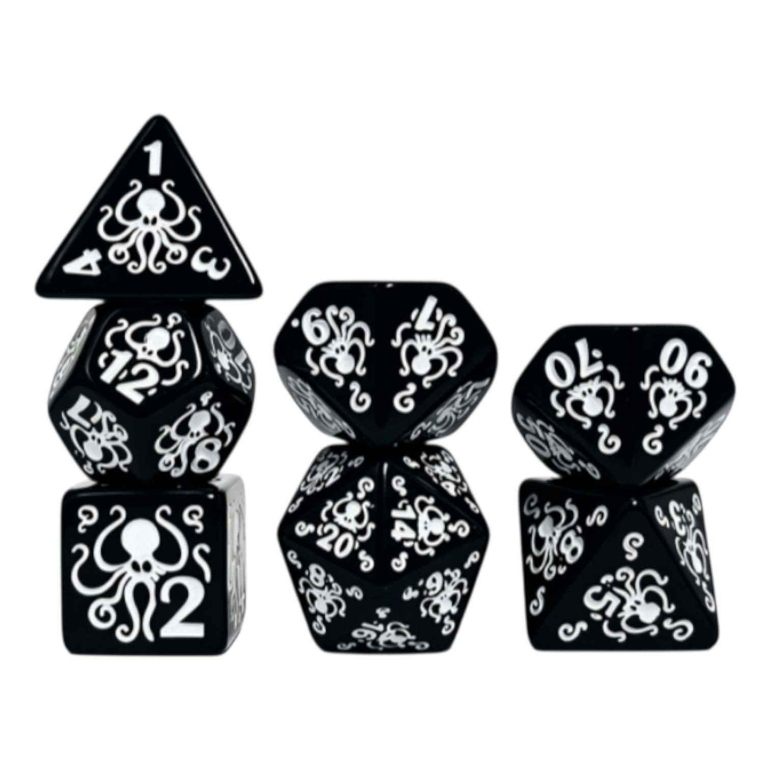 Würfelset: Cthulhu Black/White (7)