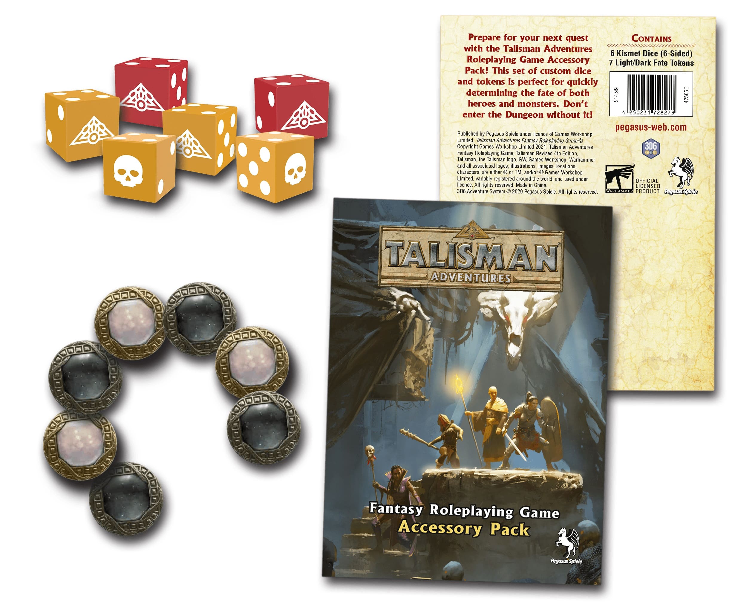 Accessory Pack (Dice & Tokens) Talisman Adventures RPG