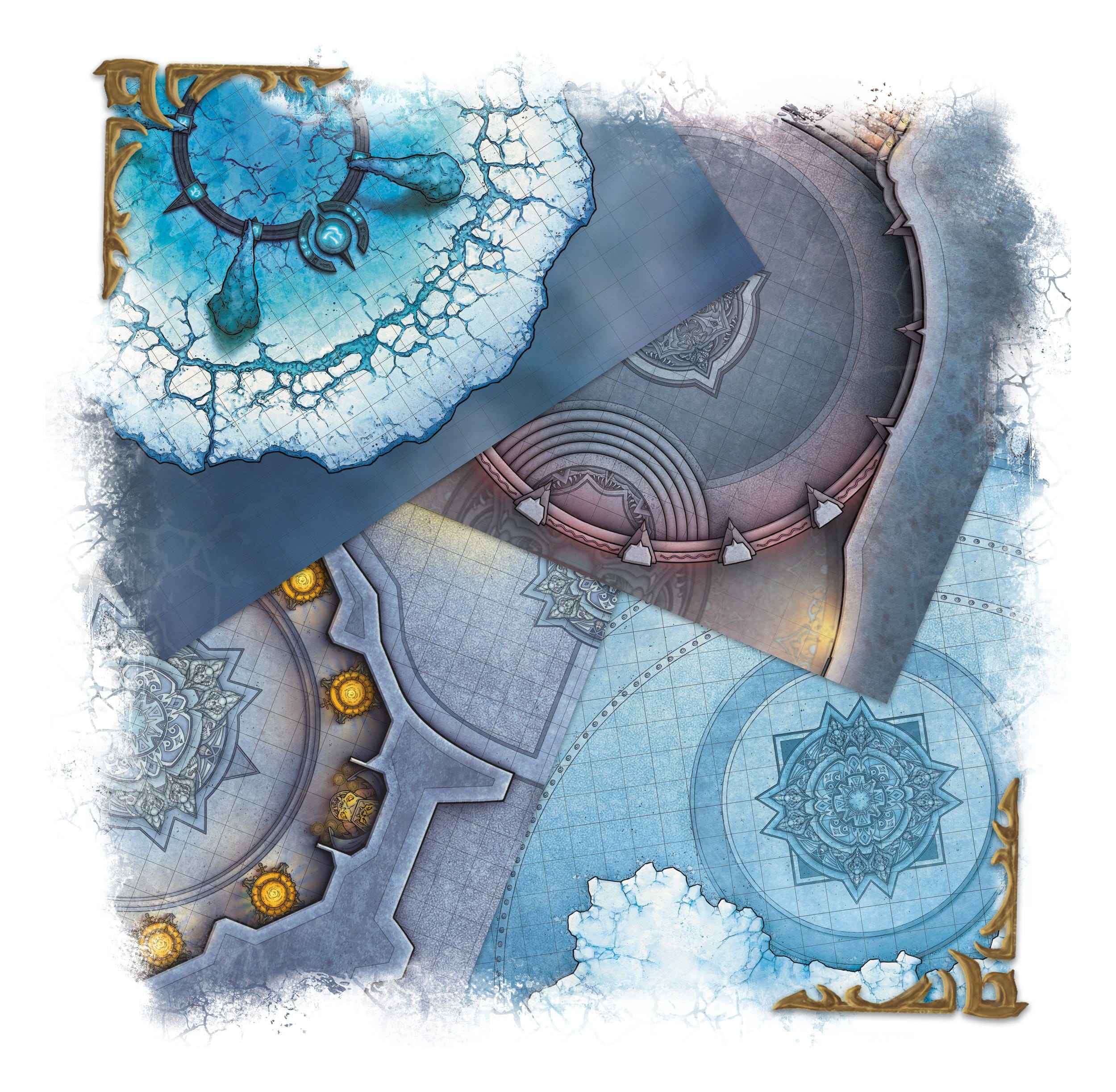 D&D: RPG World of Warcraft: Icecrown Citadel Adventure Map-Set ( englisch)