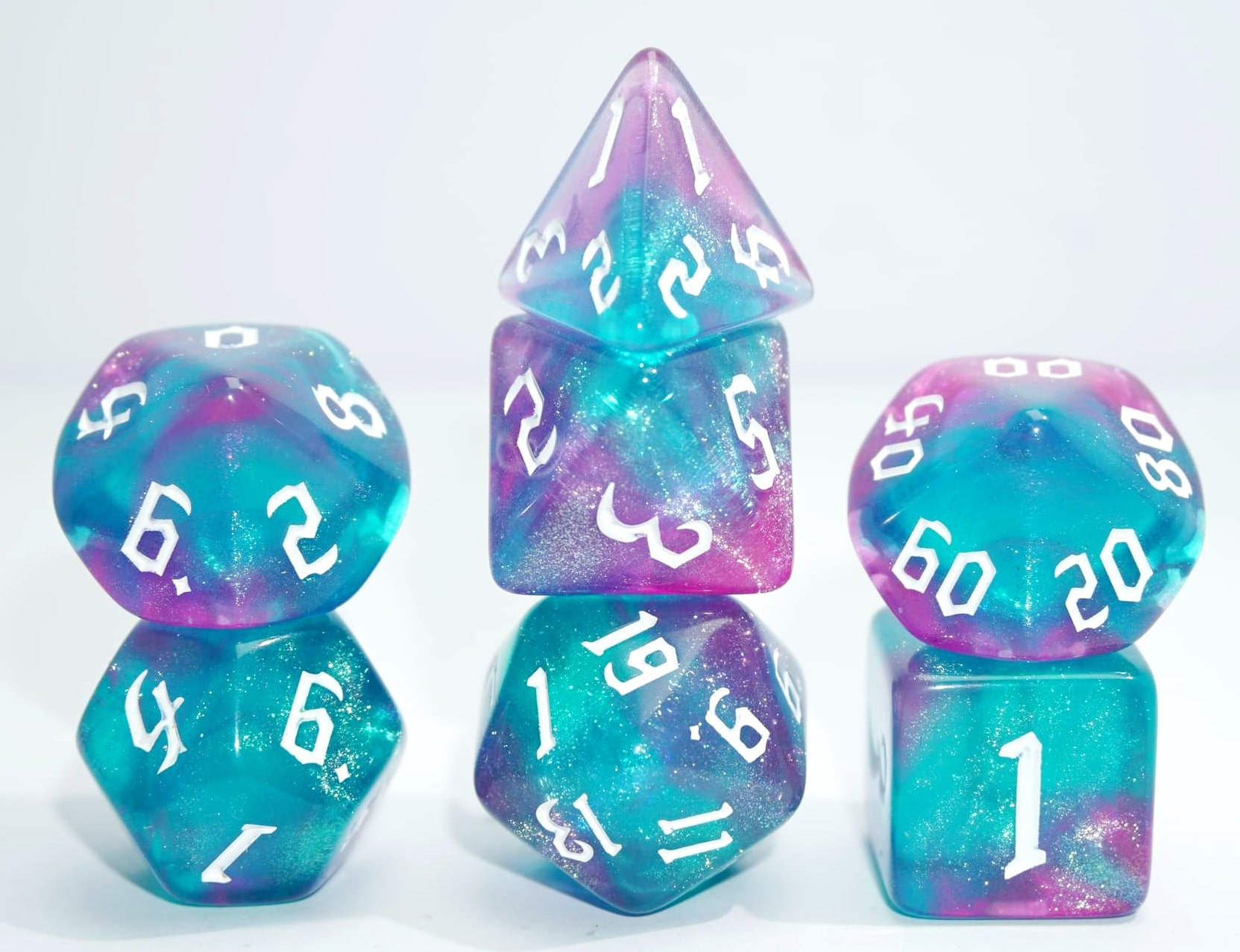 Würfelset Galaxy: Blue Fluorite (7)