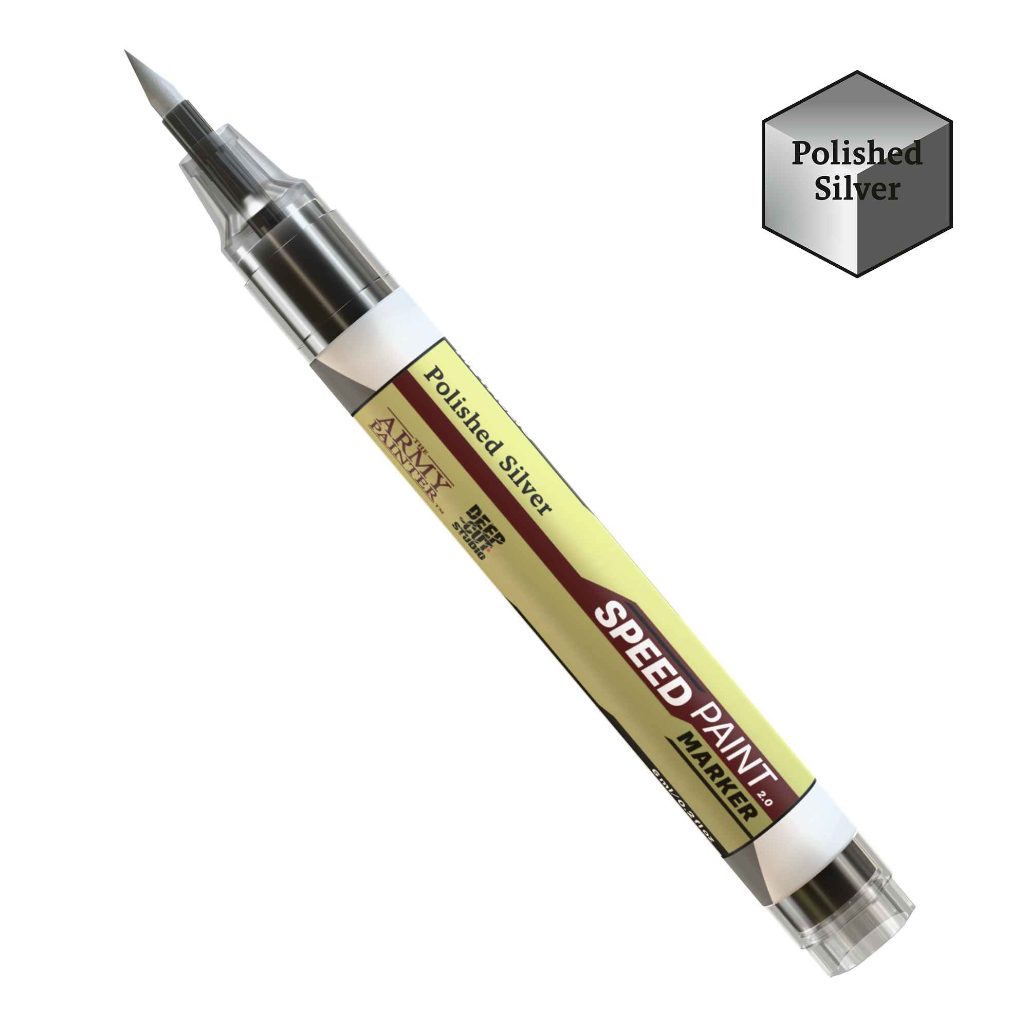 Army Painter Speedpaint: Marker Polished Silver (6)