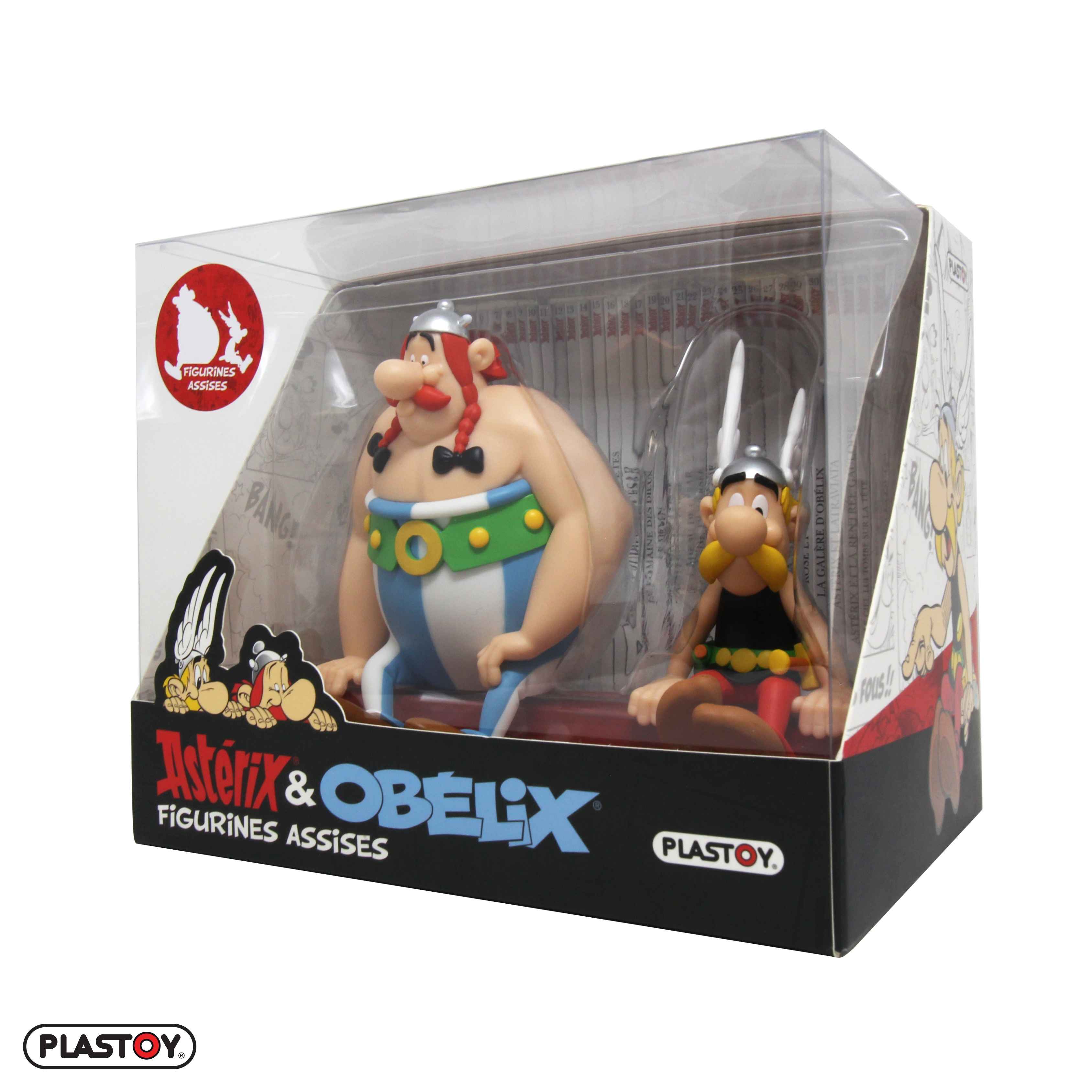 Asterix und Obelix sitzend