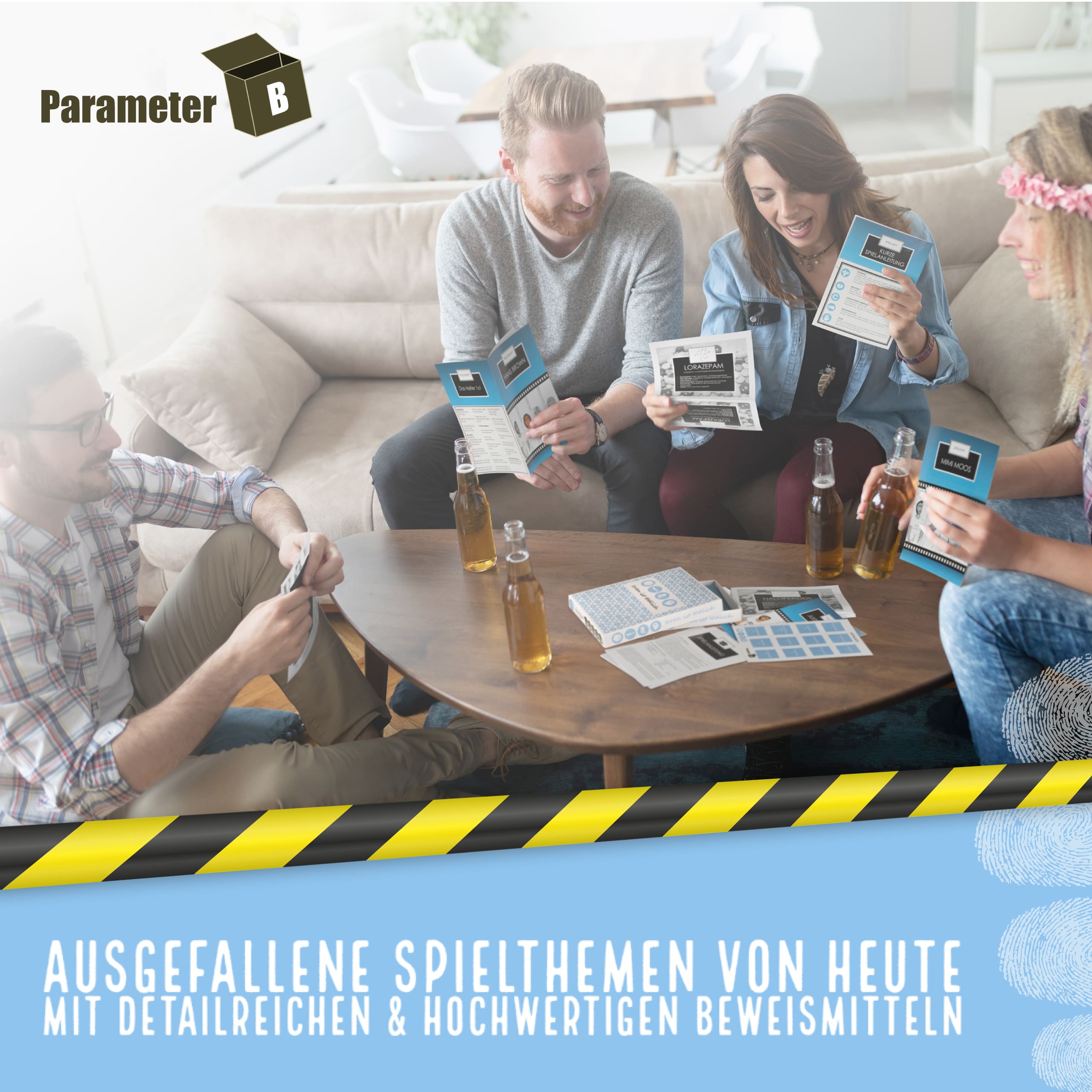 Irren ist tödlich – Krimi-Dinner Spiel für 4 Personen