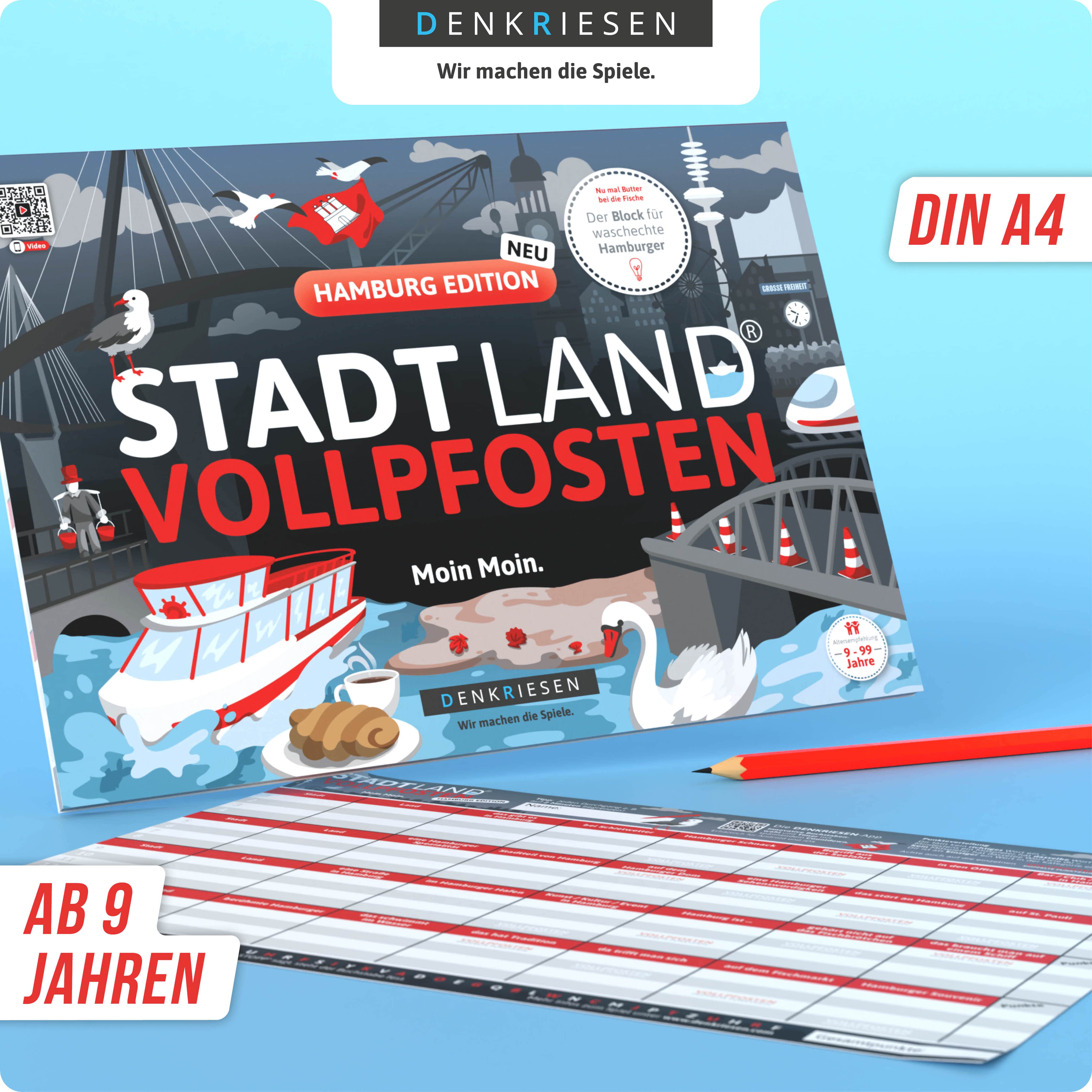 STADT LAND VOLLPFOSTEN – HAMBURG EDITION - "Moin Moin."DinA4-Format)
