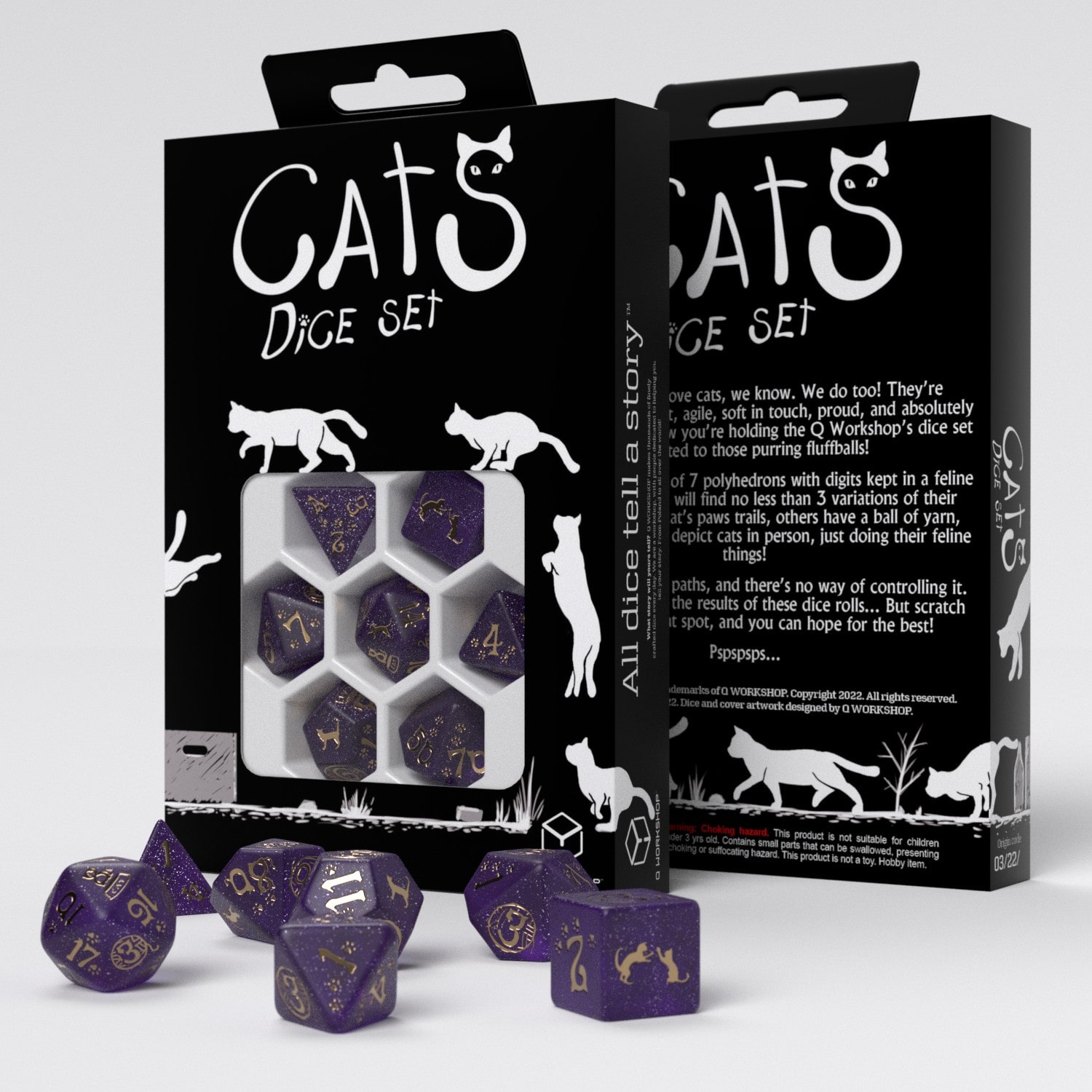 Cats Dice Set: Purrito (7)