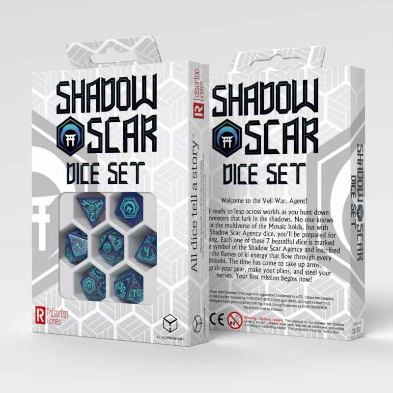 Shadow Scar Dice Set: Blue&Turquise