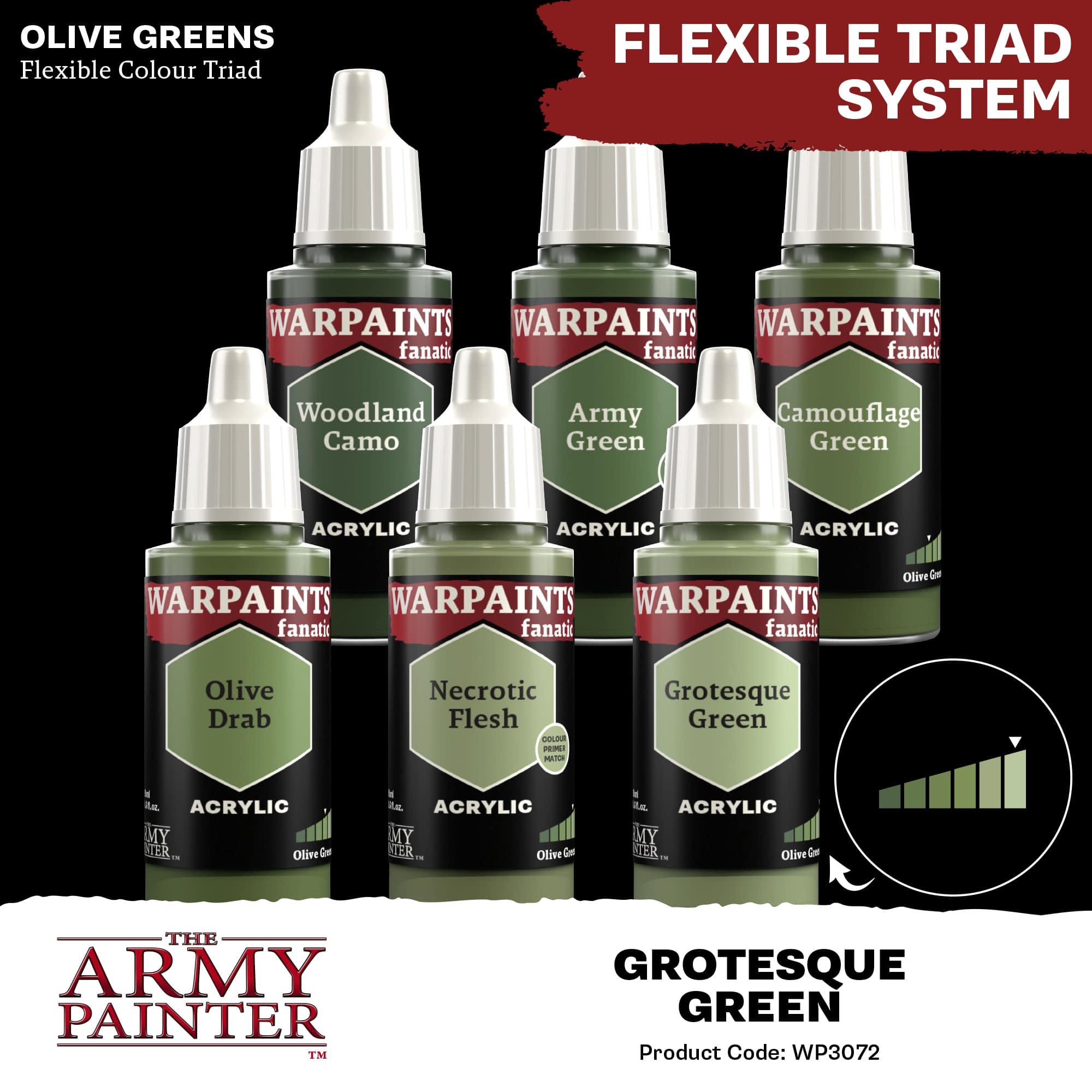 Army Painter Warpaints Fanatic: Grotesque Green (6)