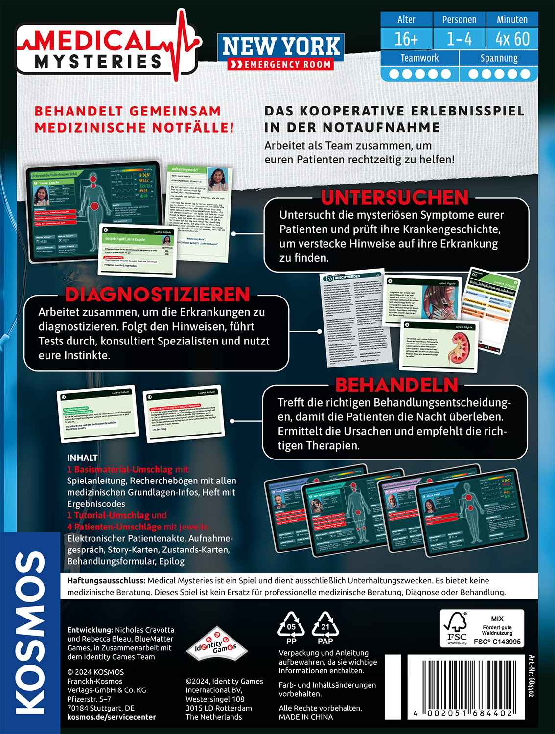 Medical Mysteries: New York *Empfohlen Kennerspiel des Jahres 2025*