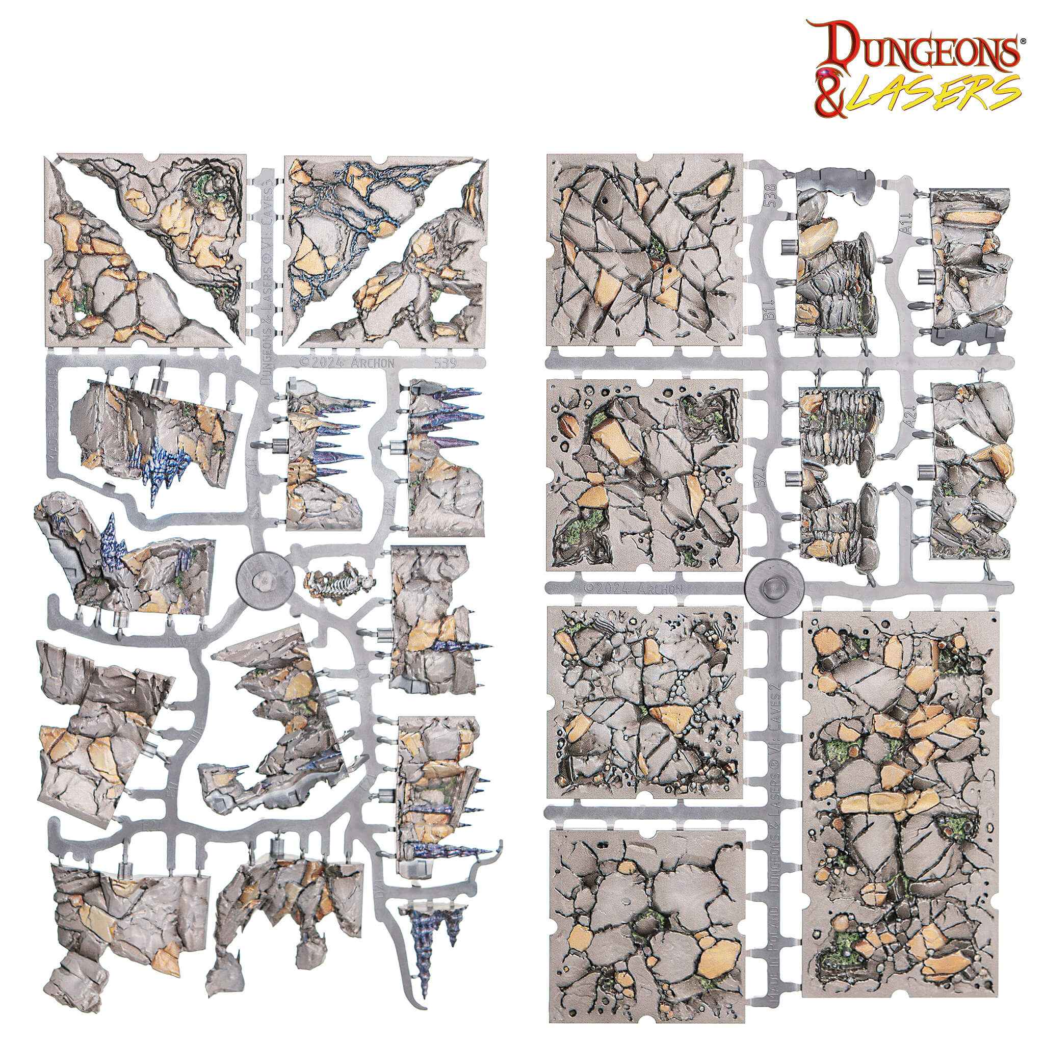 Dungeon&Lasers: Rocky Caves: Pre-Painted