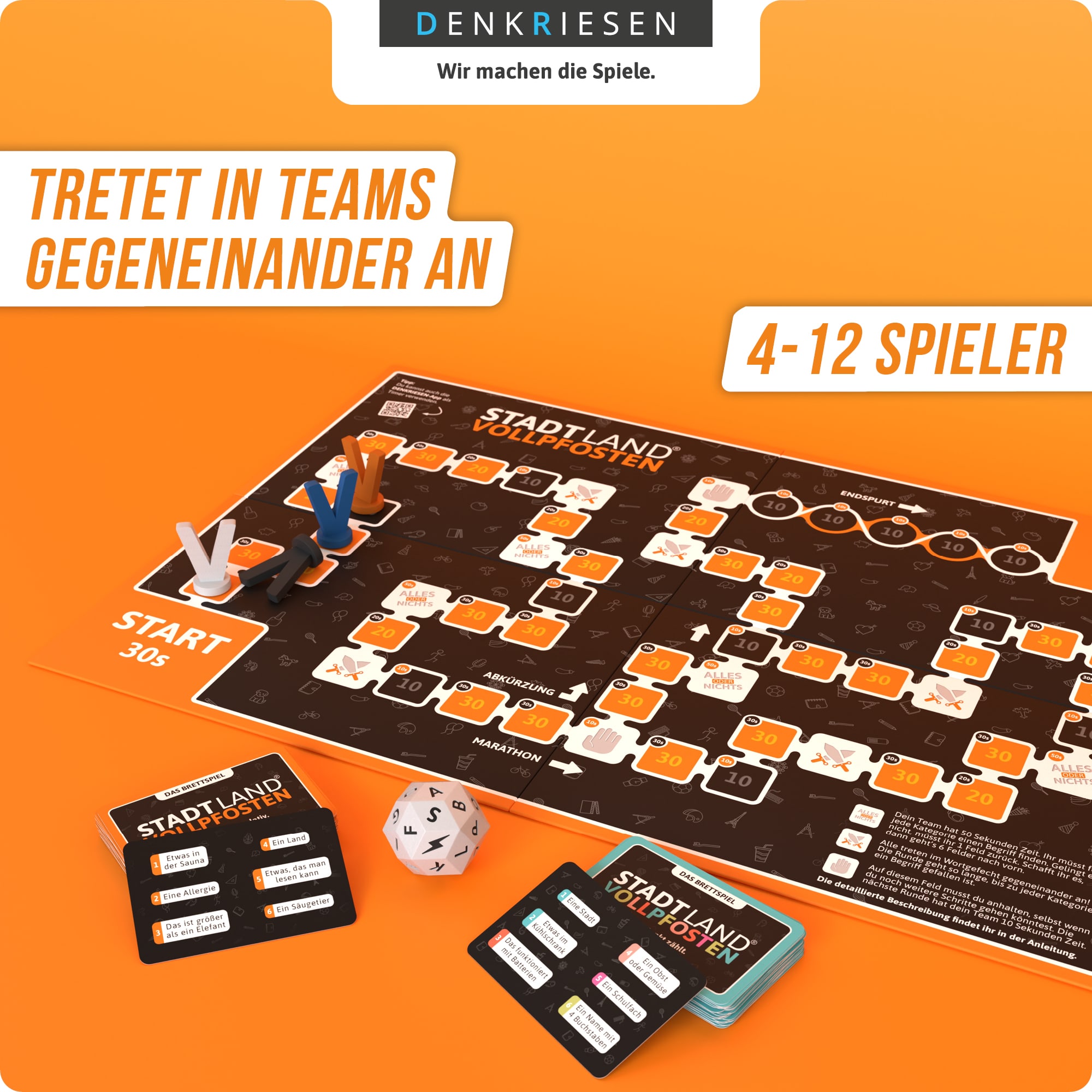 STADT-LAND VOLLPFOSTEN – Das Brettspiel: Grundspiel inkl. Junior Erweiterung