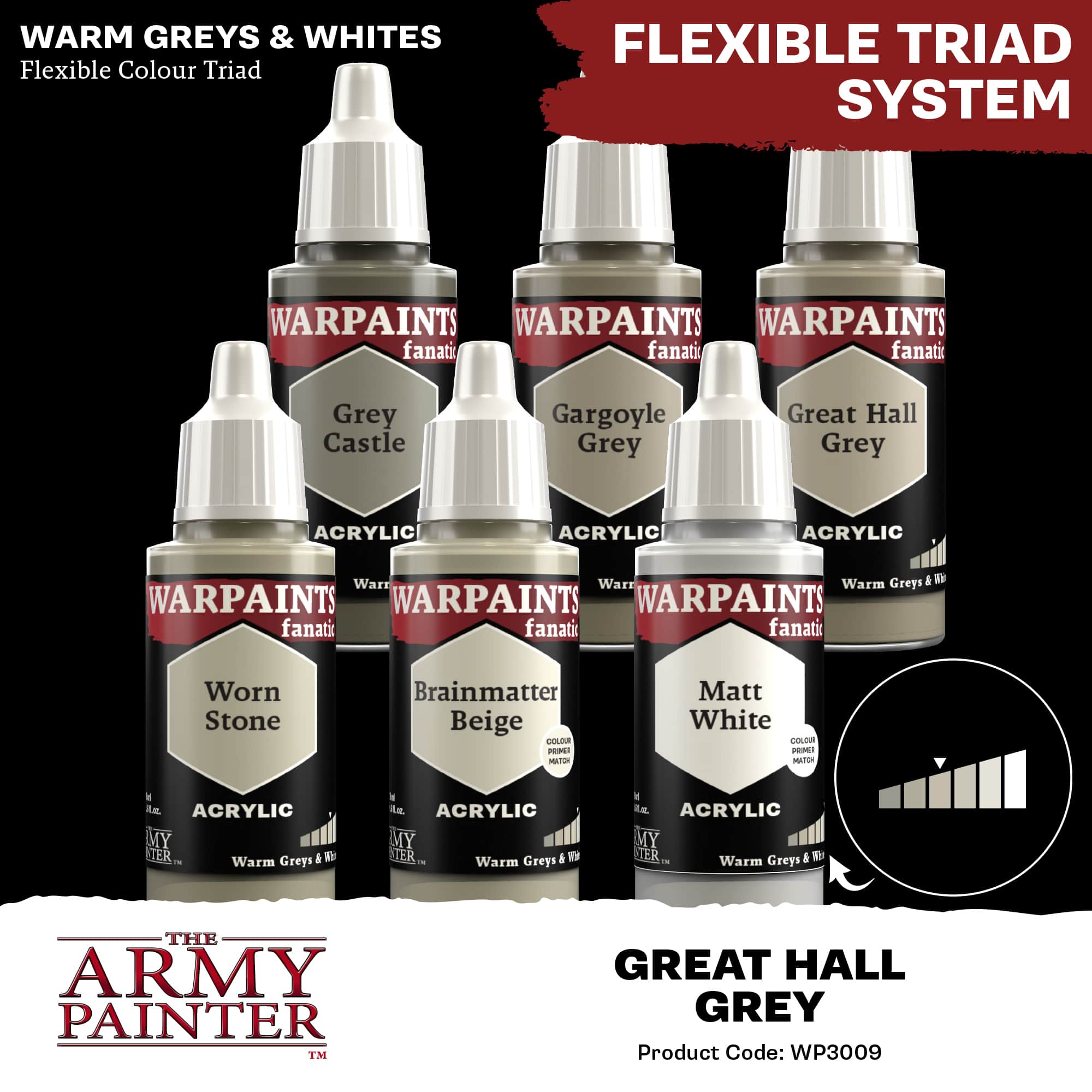 Army Painter Warpaints Fanatic: Great Hall Grey (6)