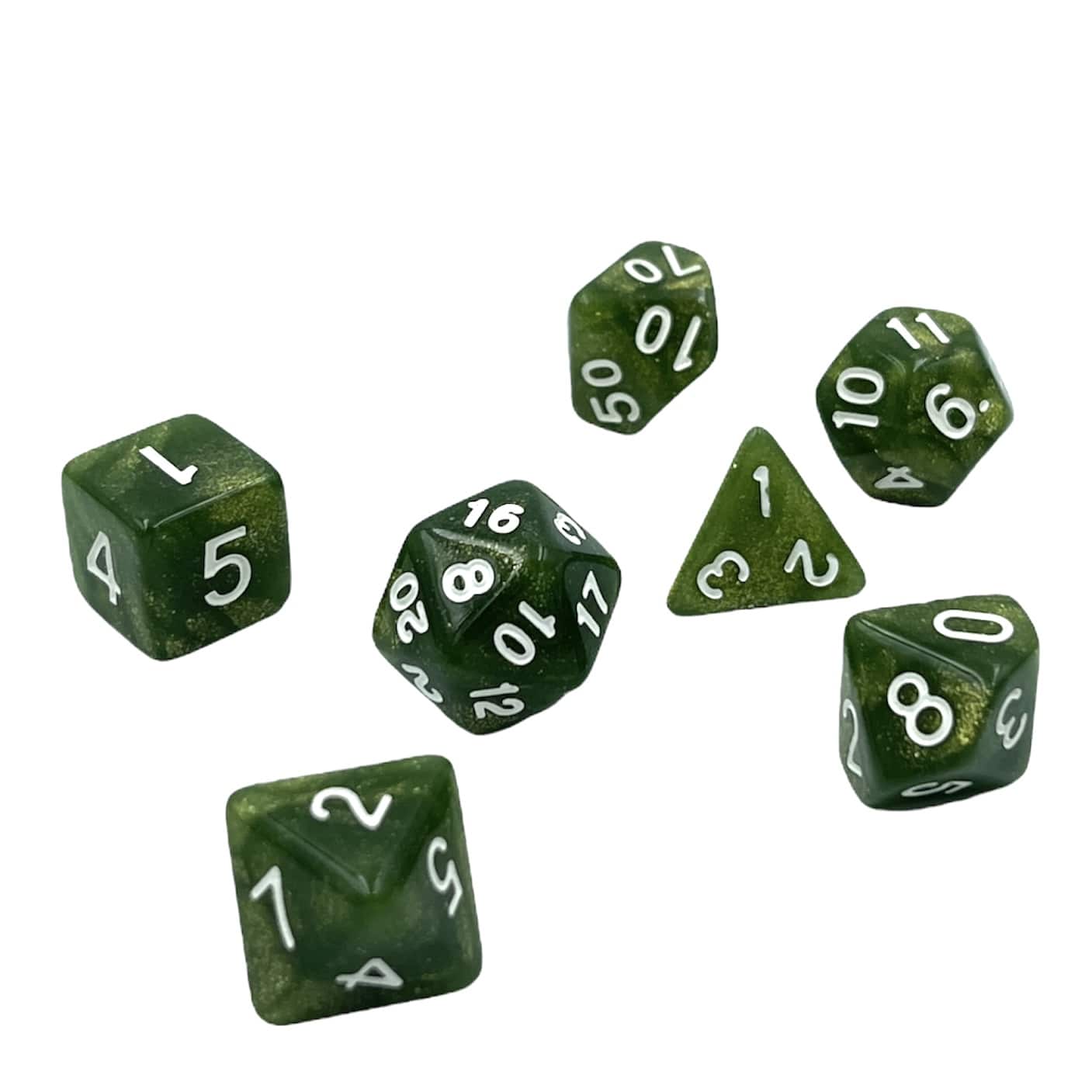 Würfelset Pearl: Lightgreen Powder (7)