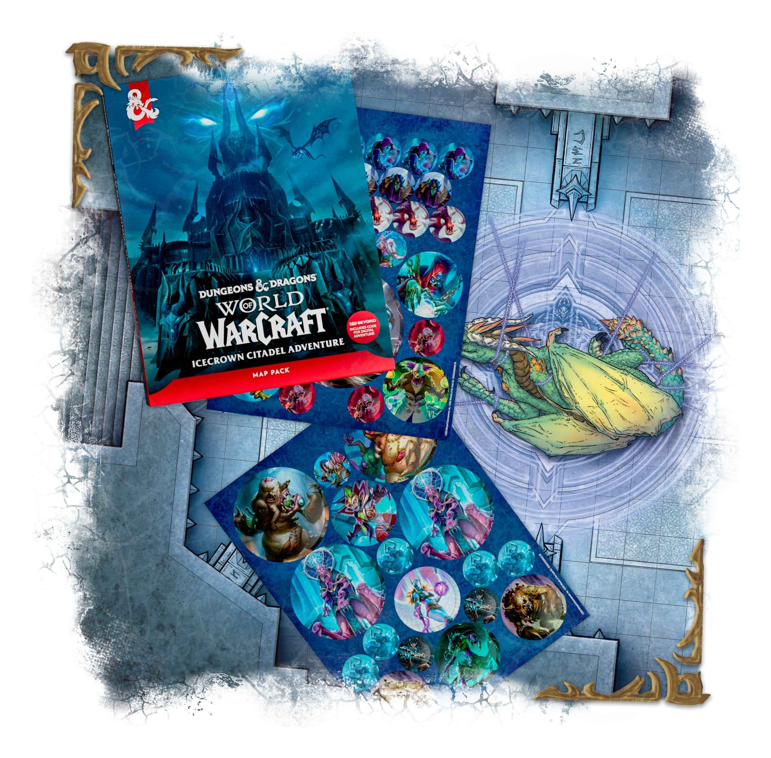 D&D: RPG World of Warcraft: Icecrown Citadel Adventure Map-Set ( englisch)