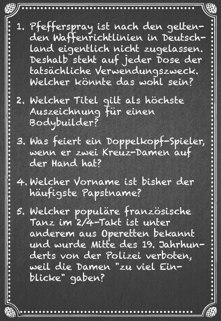 Kneipenquiz – Das Original