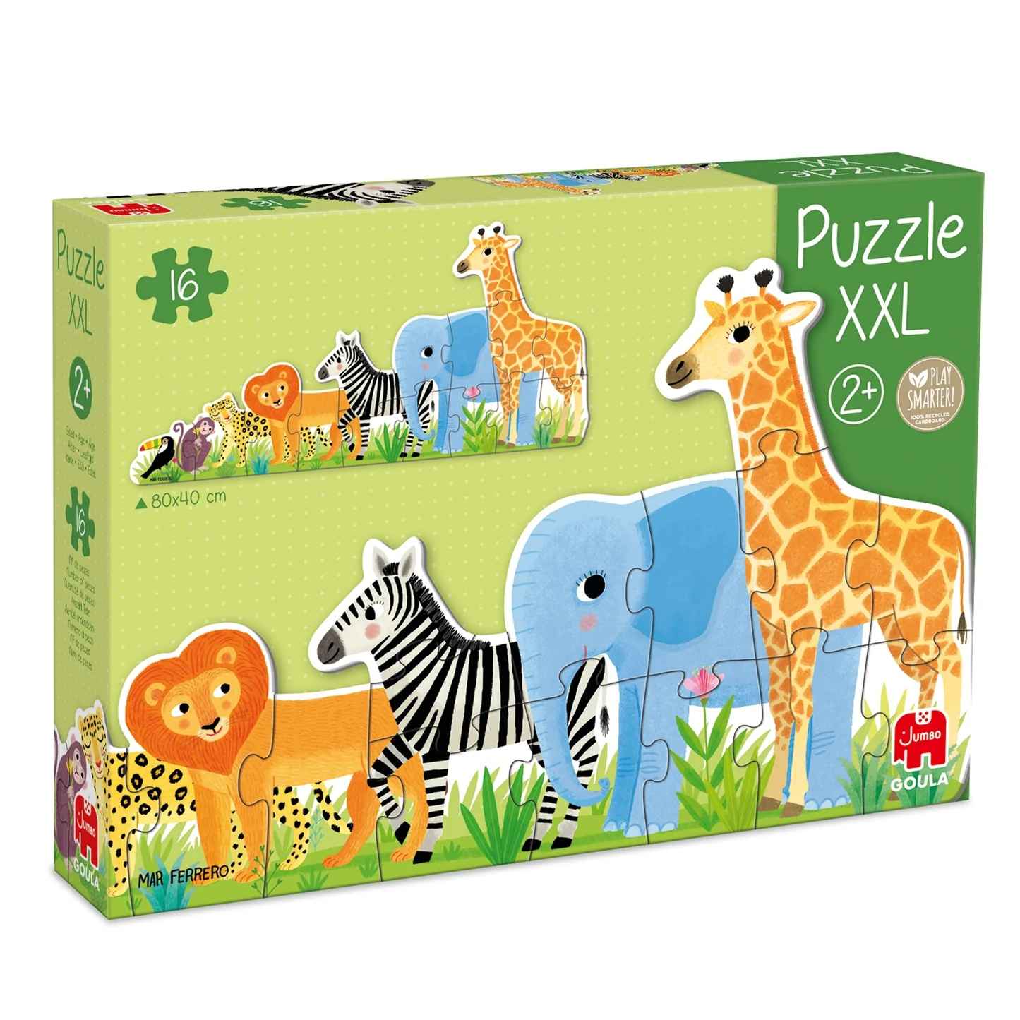 Puzzle: XXL-Puzzle Dschungel, von klein bis groß (16 Teile)