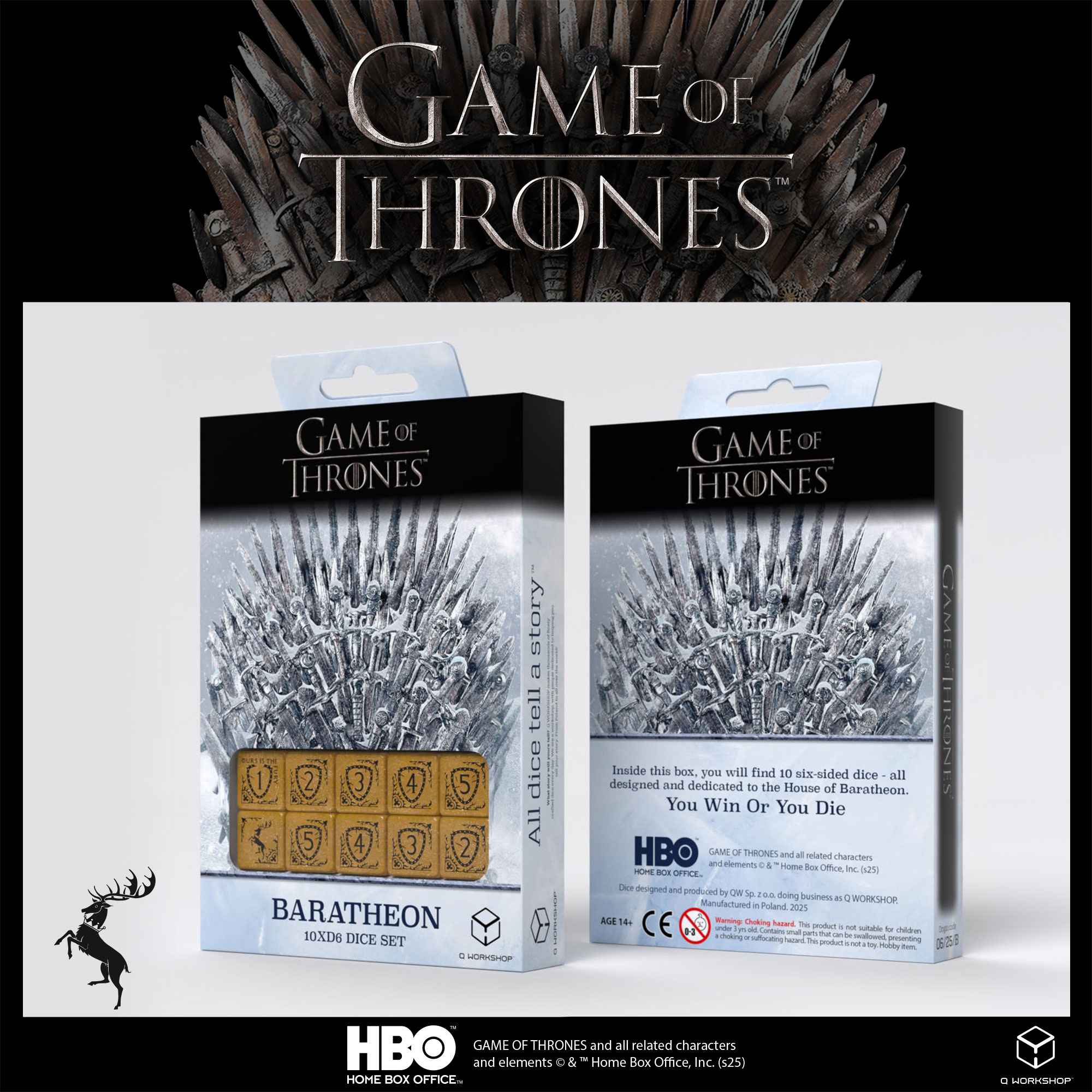 Game of Thrones. Baratheon 10xD6 Dice Set.