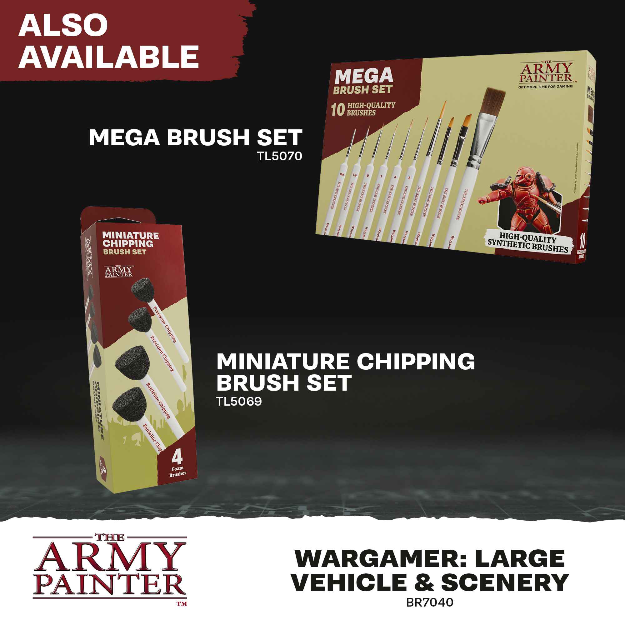 Wargamer Brush - Large Vehicle & Scenery *new* (10)