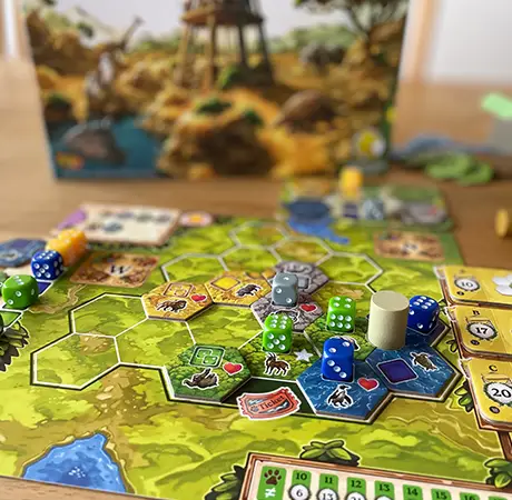 Spielmaterial des Kennerspiels Spektakulär