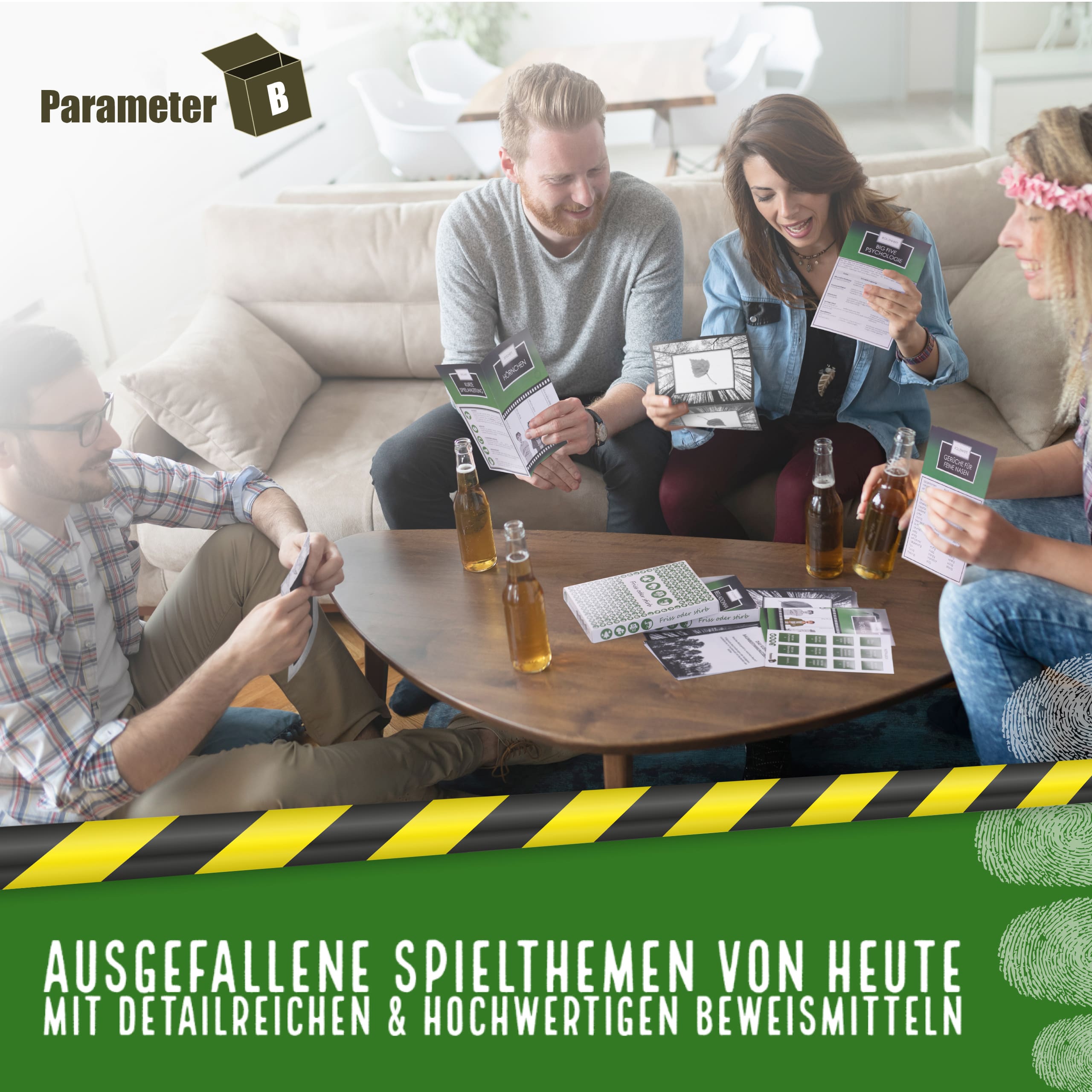 Friss oder stirb – Krimi-Dinner Spiel für 4 Personen