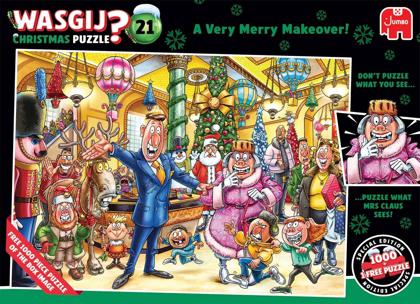 Wasgij Christmas 21– Eine fröhliche Verwandlung (2x 1000 Teile)