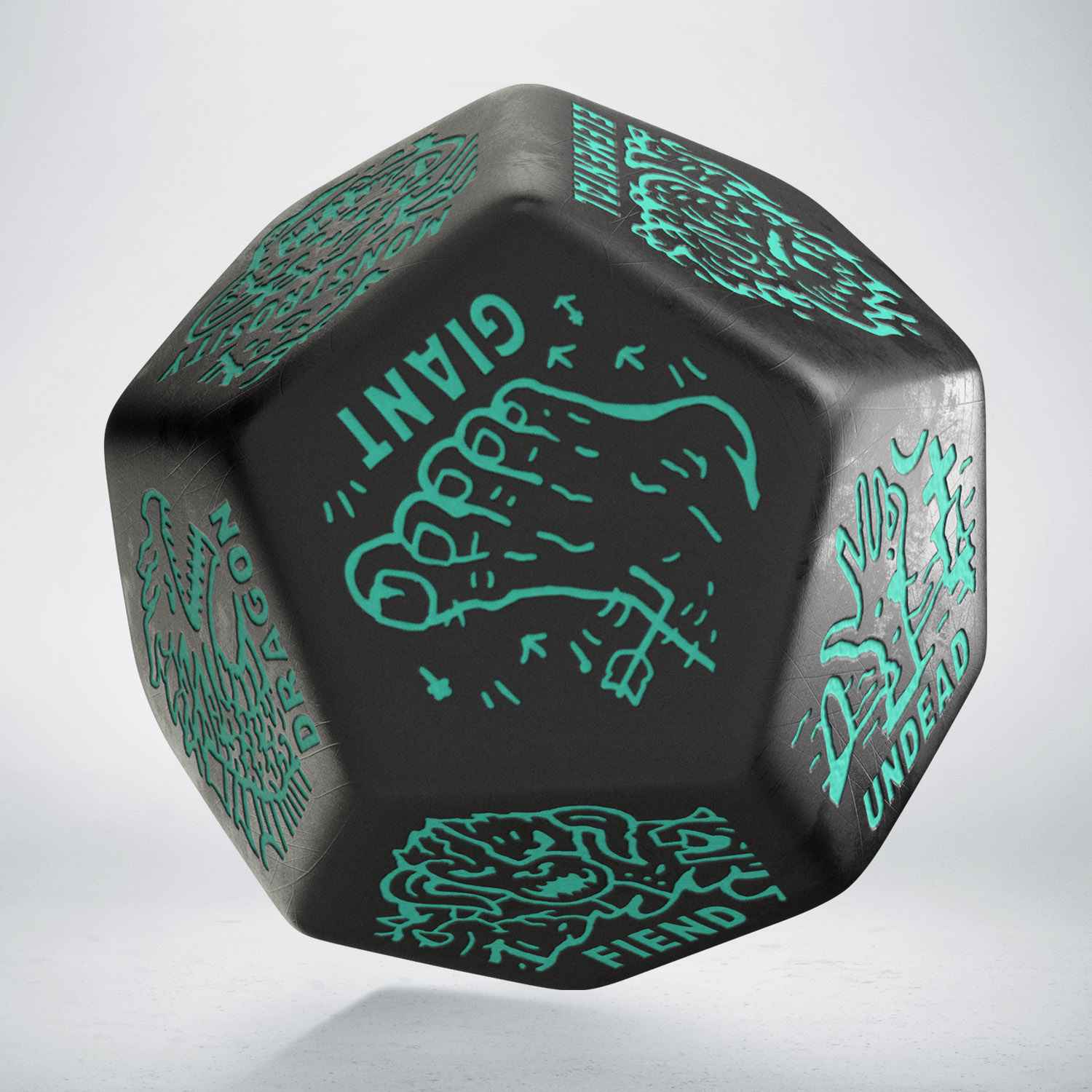 Monster Generator Die: Black&Turquise