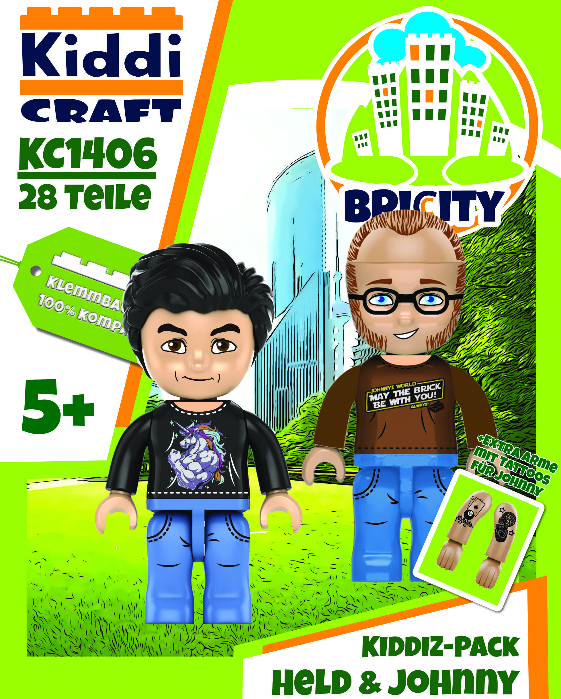 Bricity KIDDIZ Figuren-Pack: Held der Steine & Johnny´s World