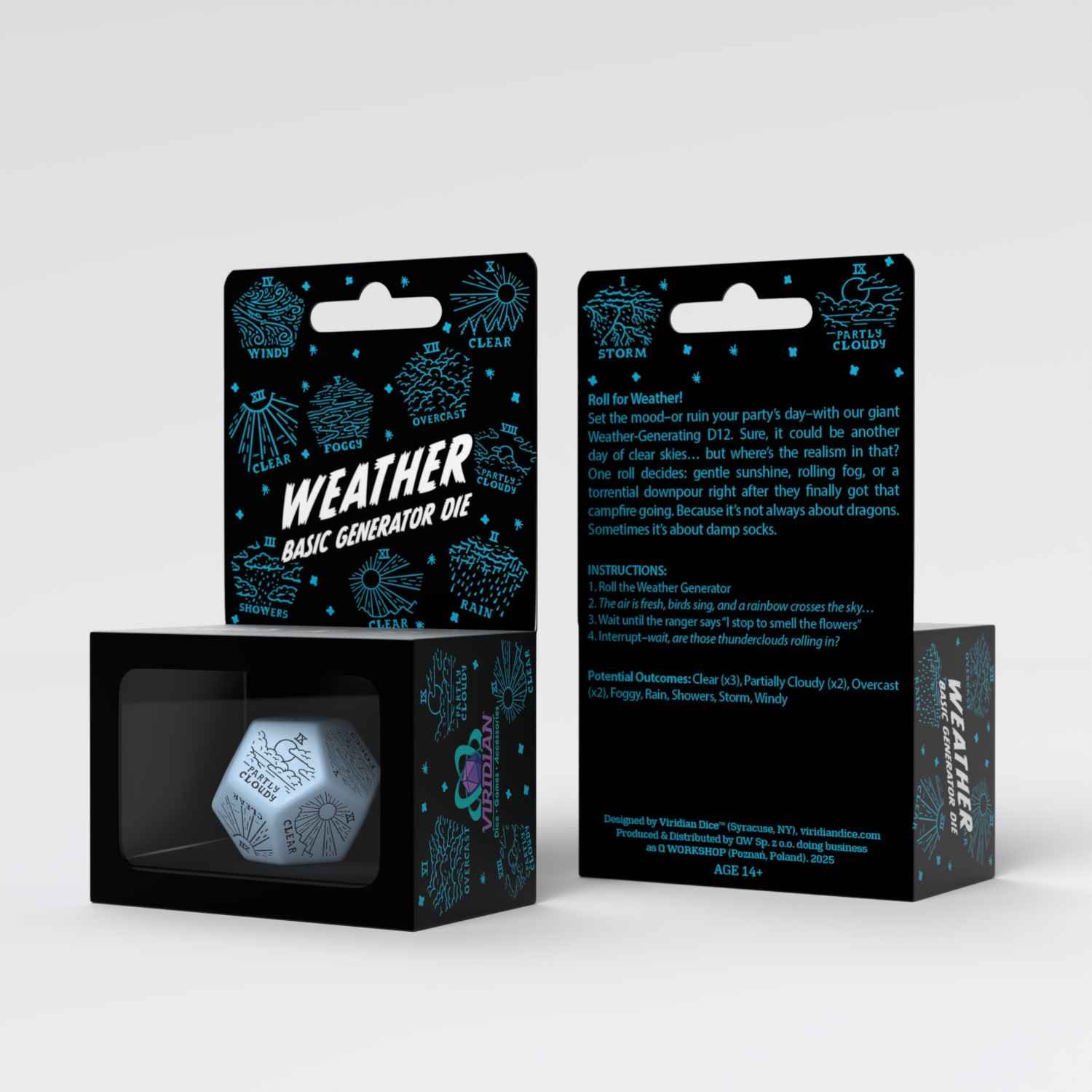 Weather Generator Die: Blue&Black