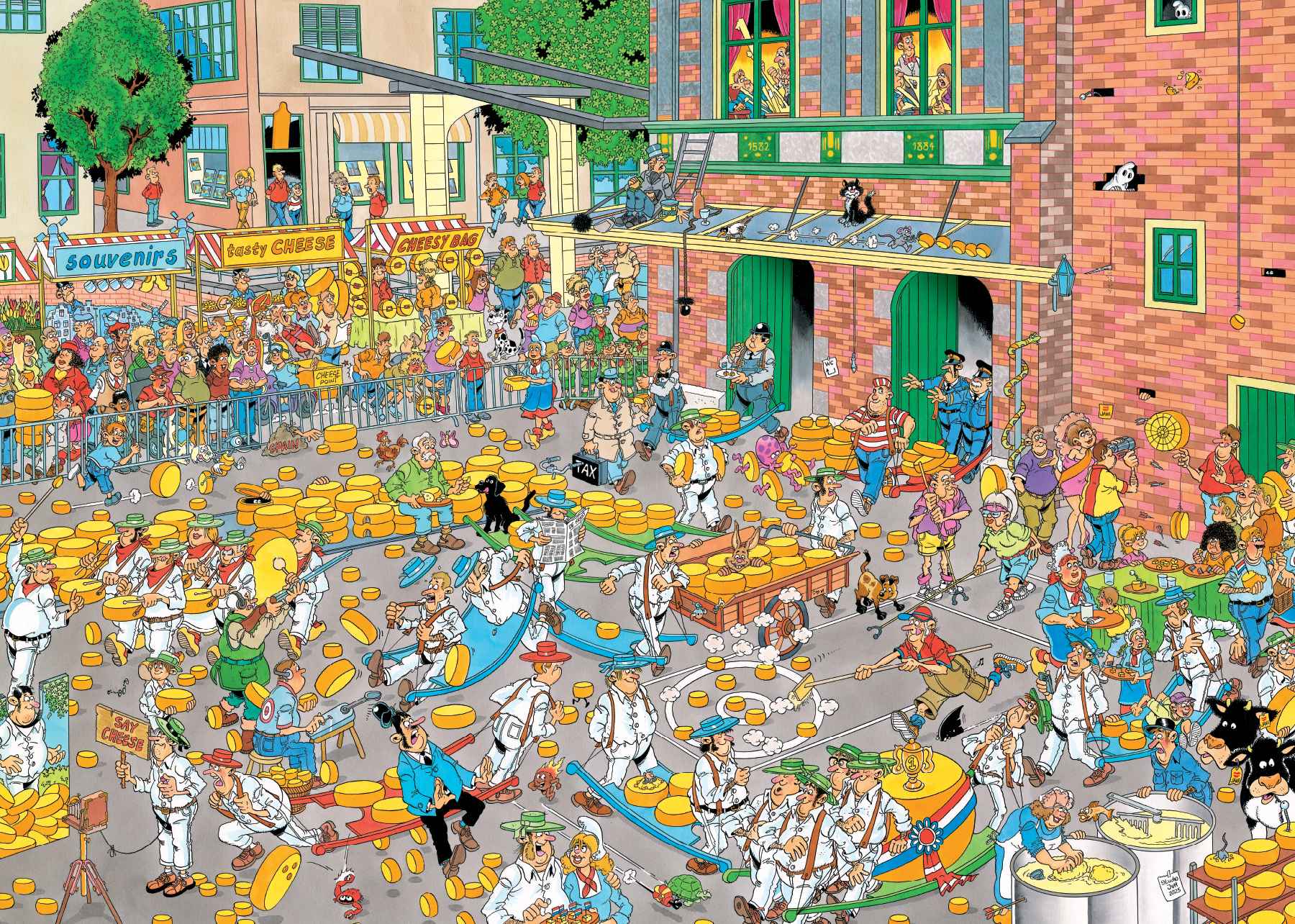 Puzzle:  Der Käsemarkt & Die Segelregatta (Jan van Haasteren) ( 2 x 1000 Teile)