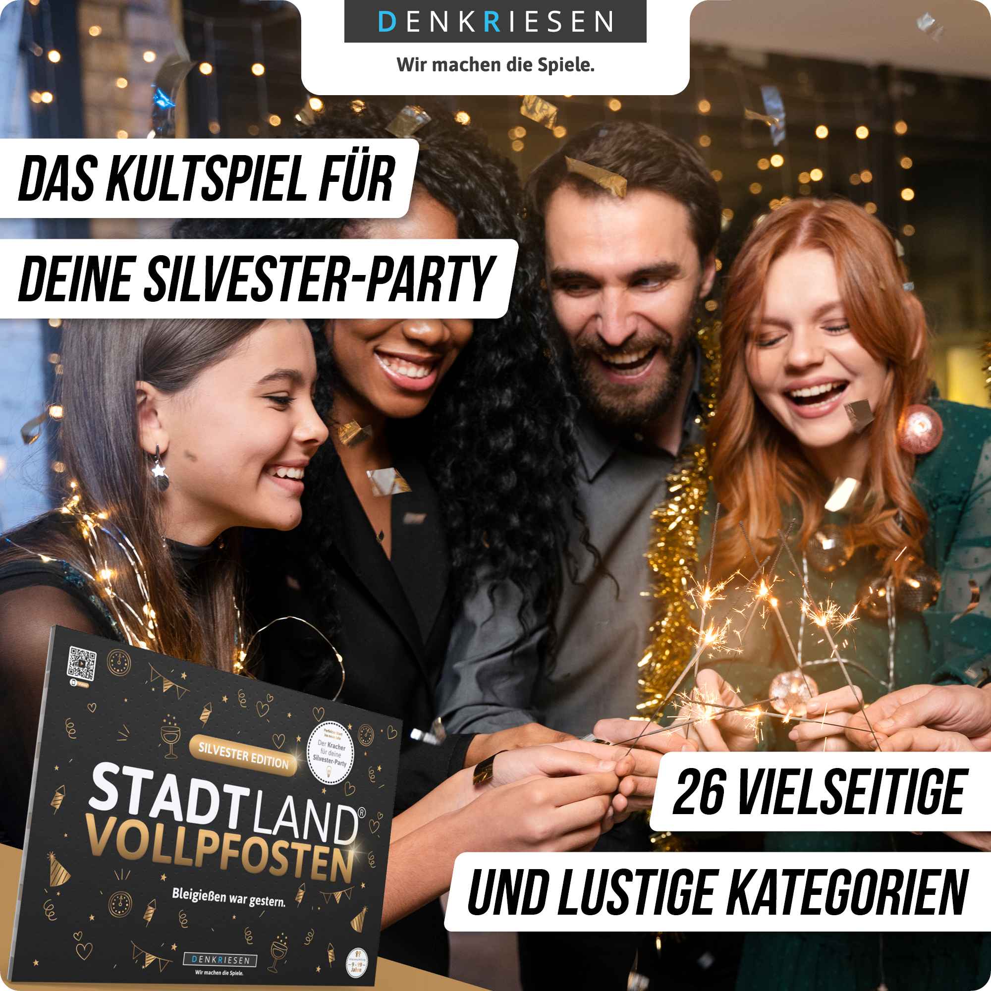 STADT LAND VOLLPFOSTEN – SILVESTER EDITION - "Bleigießen war gestern." - A4