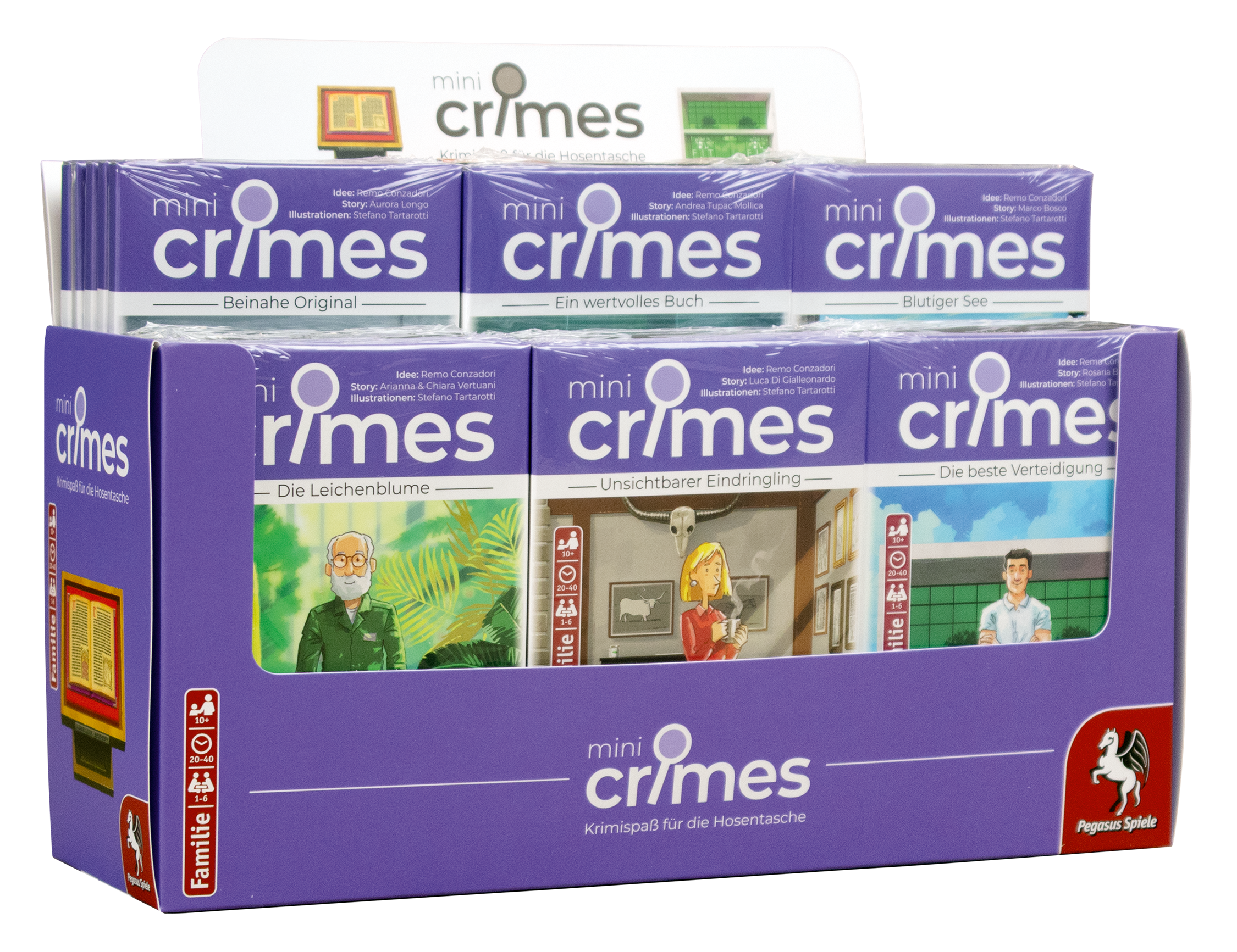 MiniCrimes Display (6 Fälle, je 5 Stück)