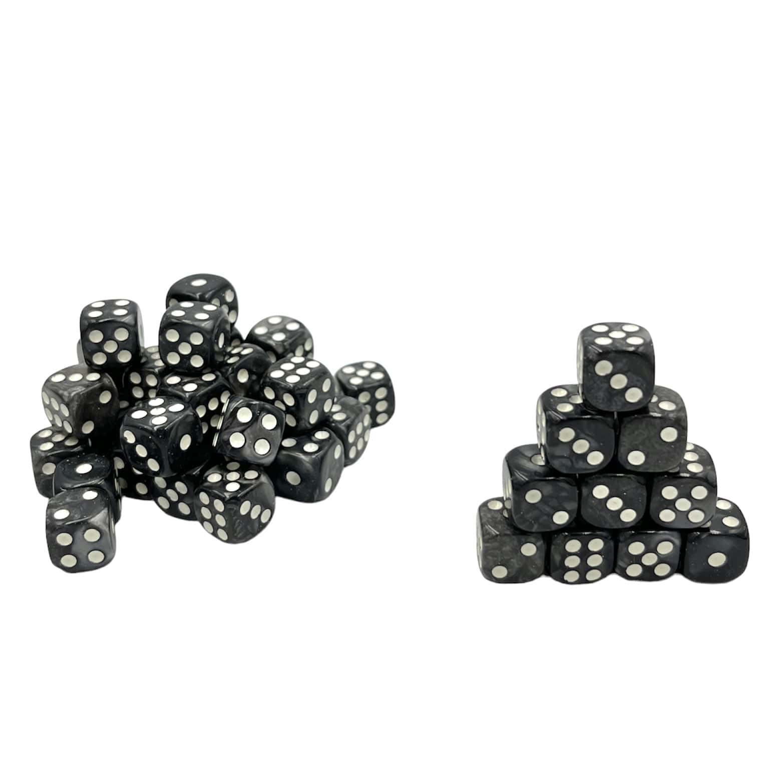 Würfelset D6 Pearl: Black/White (36)