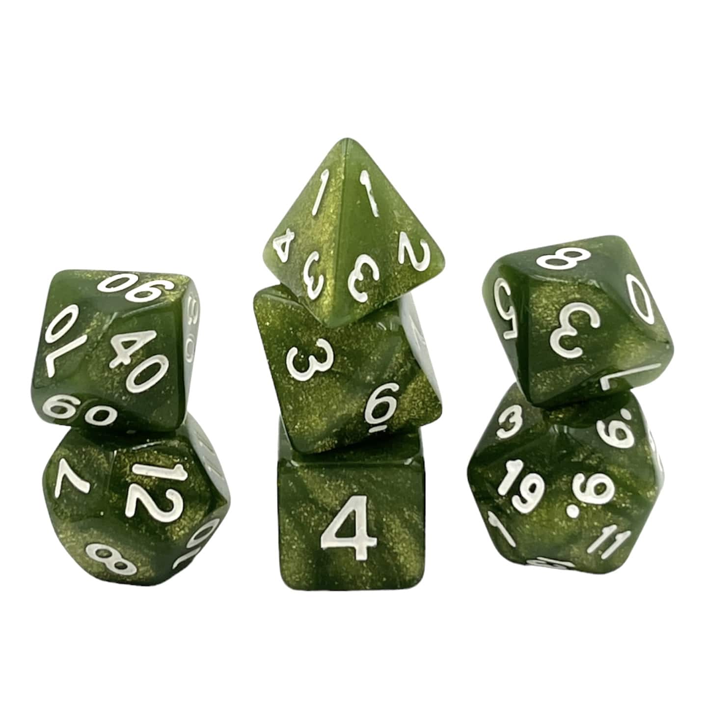 Würfelset Pearl: Lightgreen Powder (7)