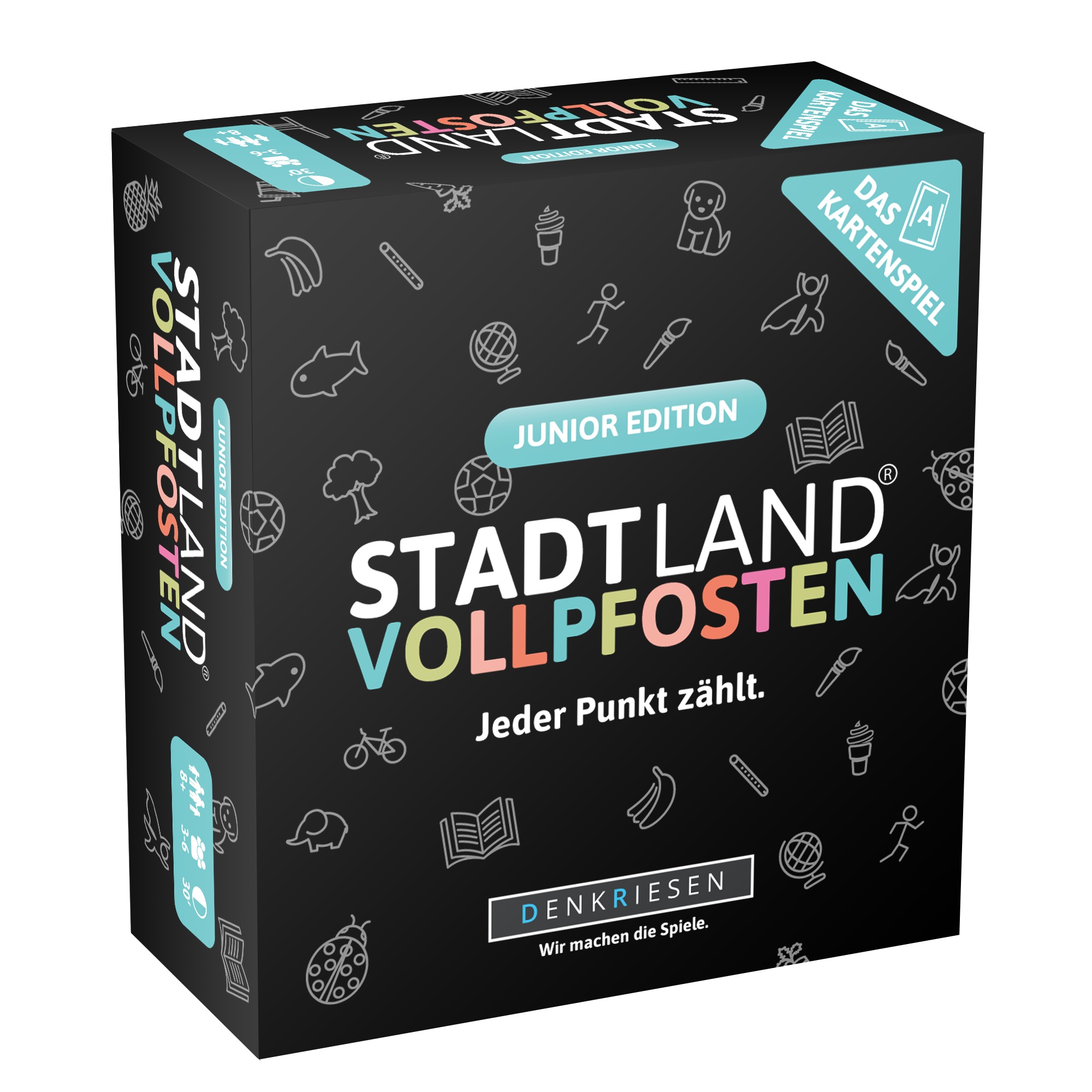 STADT LAND VOLLPFOSTEN: Das Kartenspiel – Junior Edition