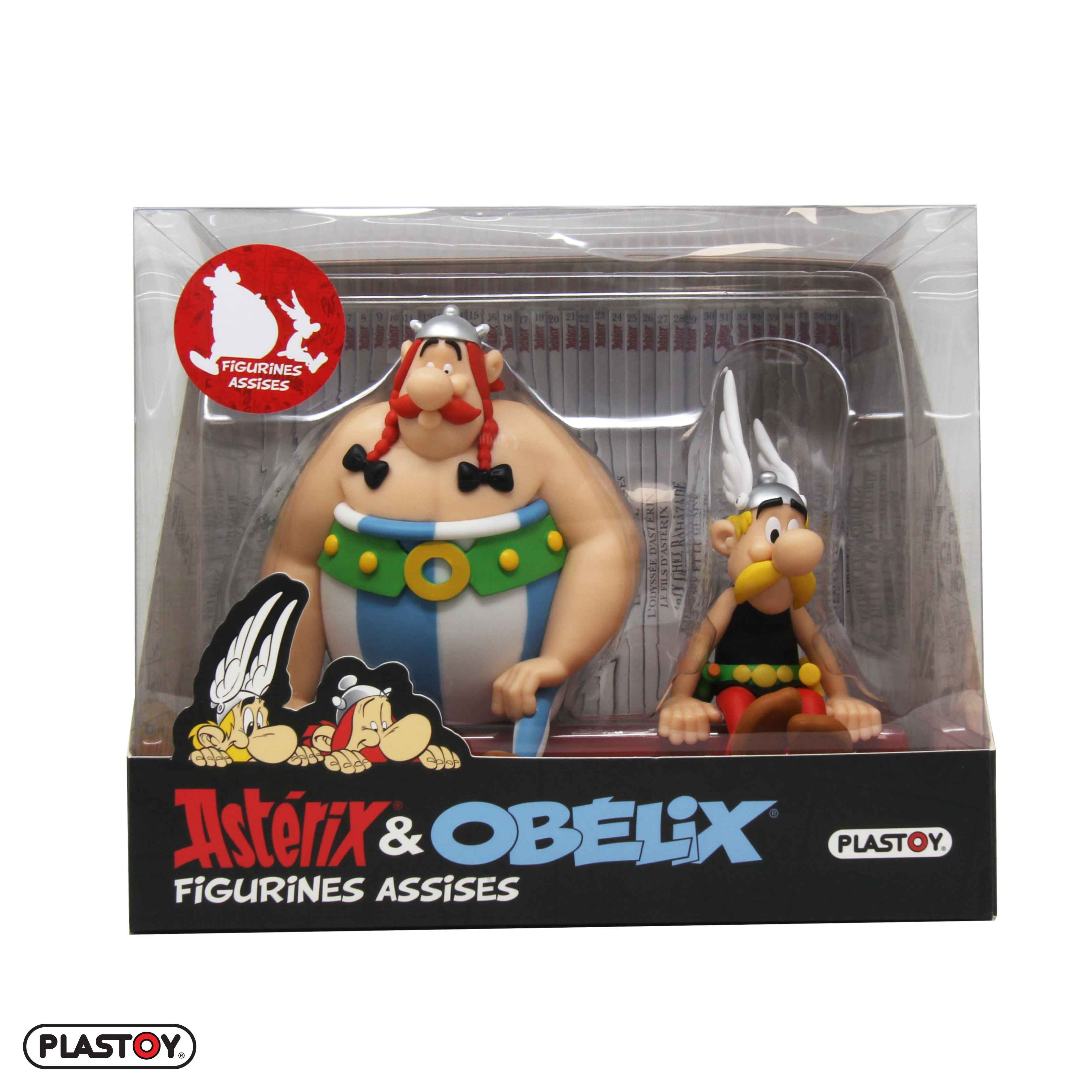 Asterix und Obelix sitzend