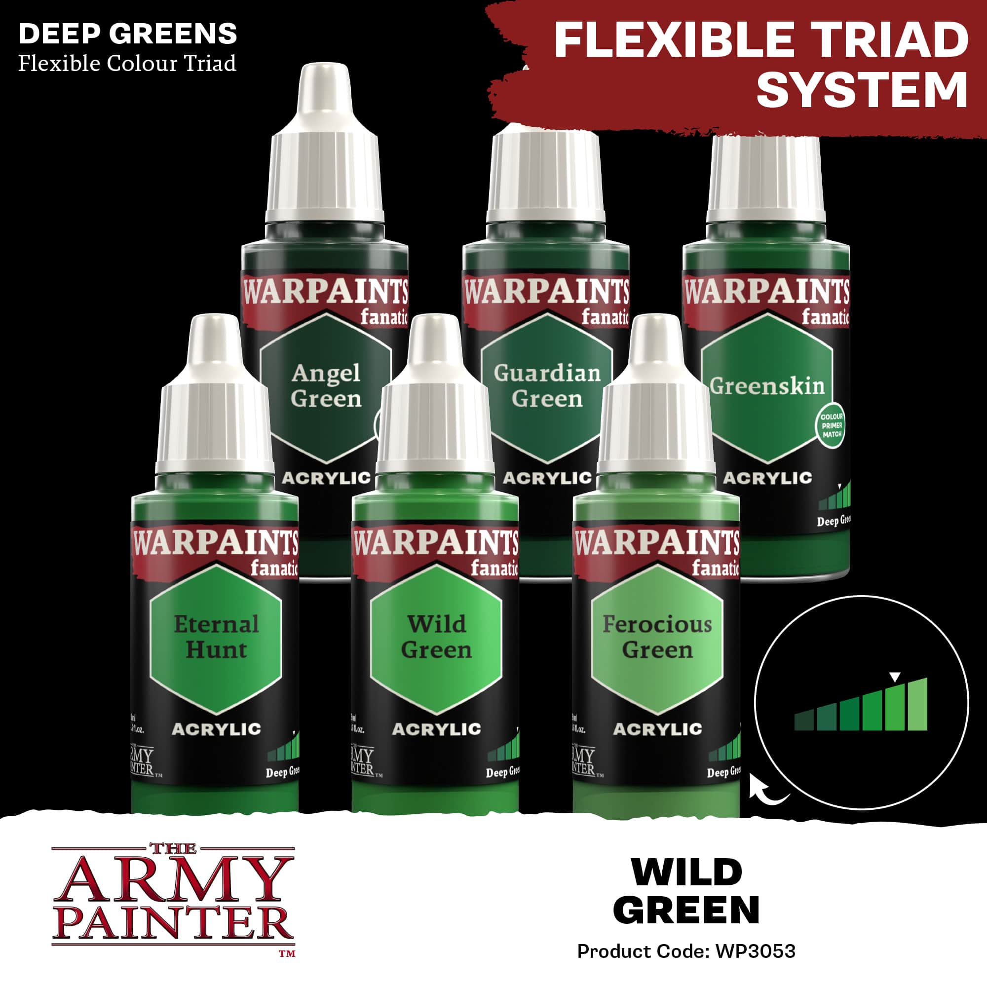 Army Painter Warpaints Fanatic: Wild Green (6)
