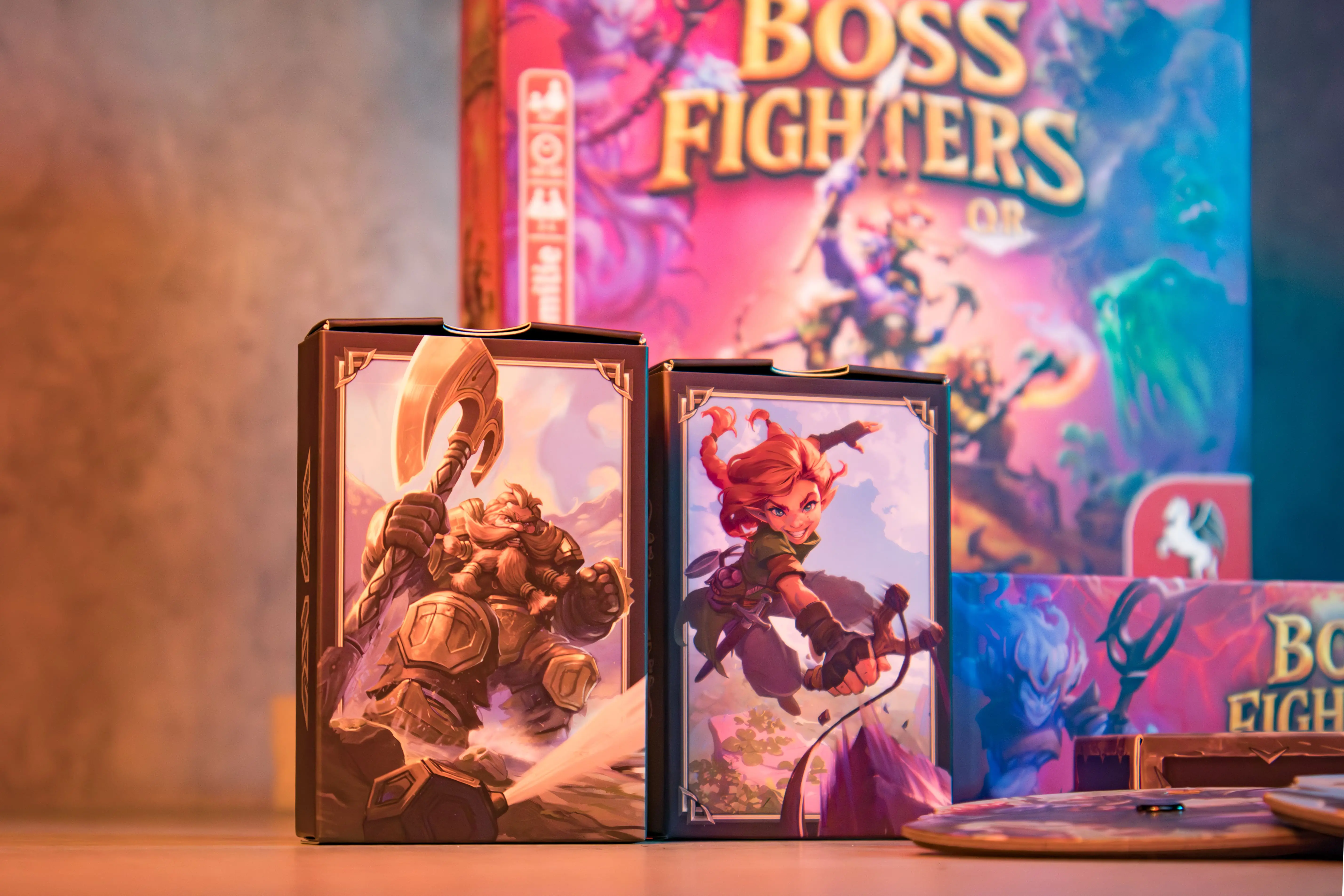Boss Fighters QR Spielmaterial mit Charakterboxen