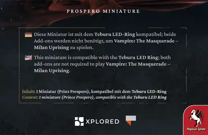 Teburu: Vampire: The Masquerade – Milan Uprising: Prospero, Prince of Milan Miniature