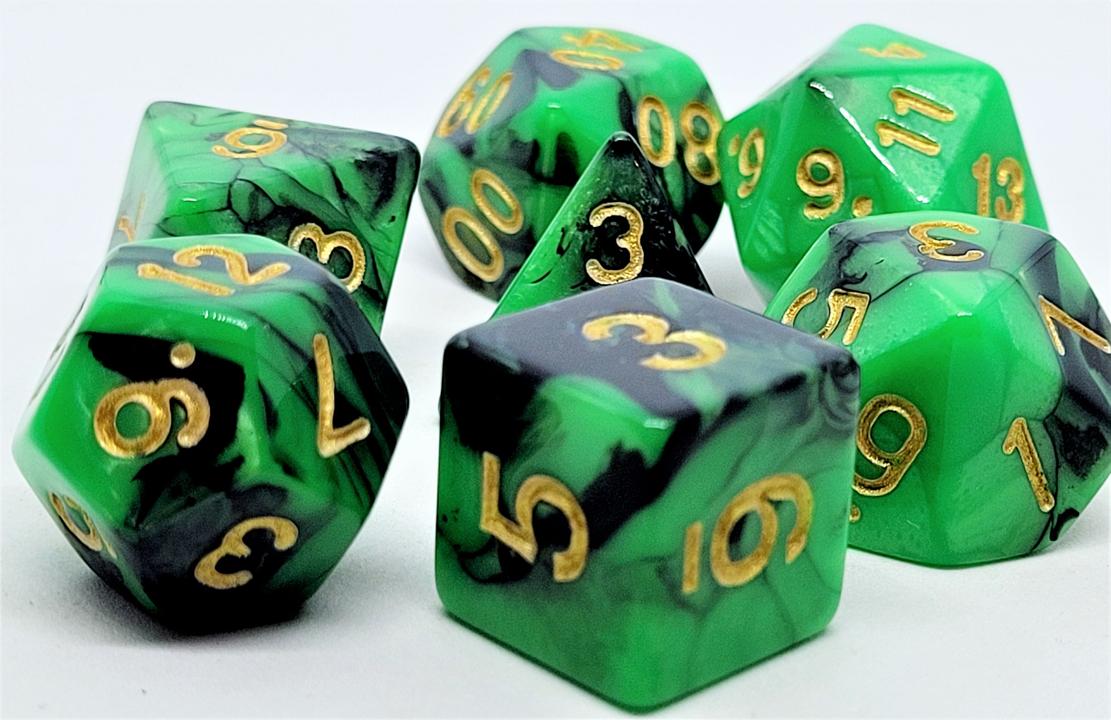 Würfelset Racing: Green/Black (7)