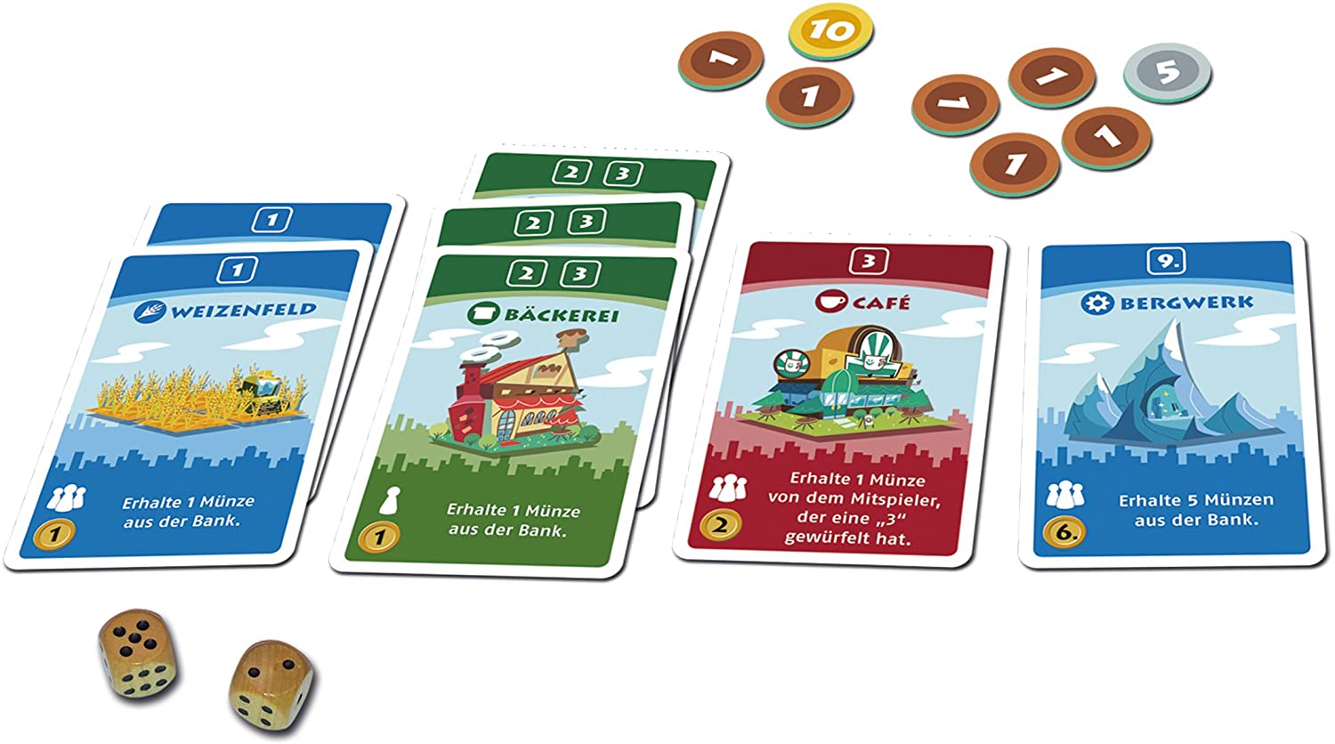 Machi Koro – Bau dir deine Stadt! *Nominiert Spiel des Jahres 2015*